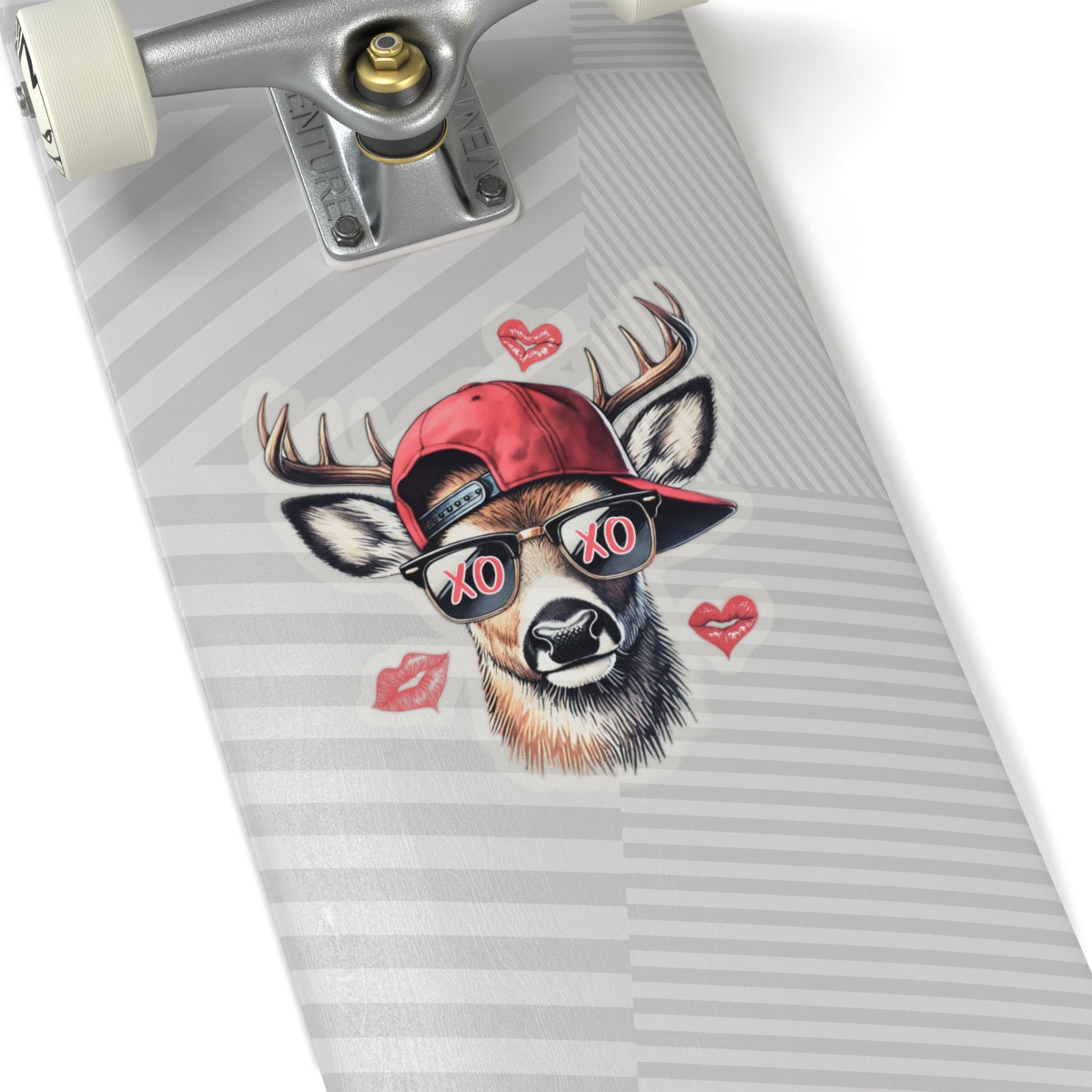 Sticker Sheet - Cool Buck Head with Sunglasses and Red XO XO Design