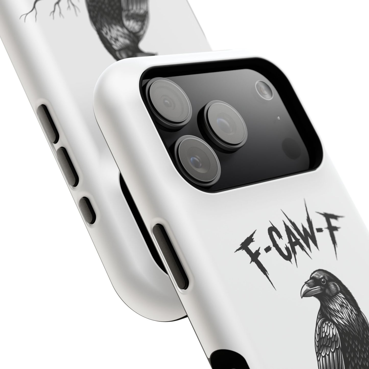 F-Caw-F Raven Phone Case, Autum Vibe Accessory, Perfect for Bird Lovers, Unique Gift for Him/Her, Impact-Resistant Phone Cover