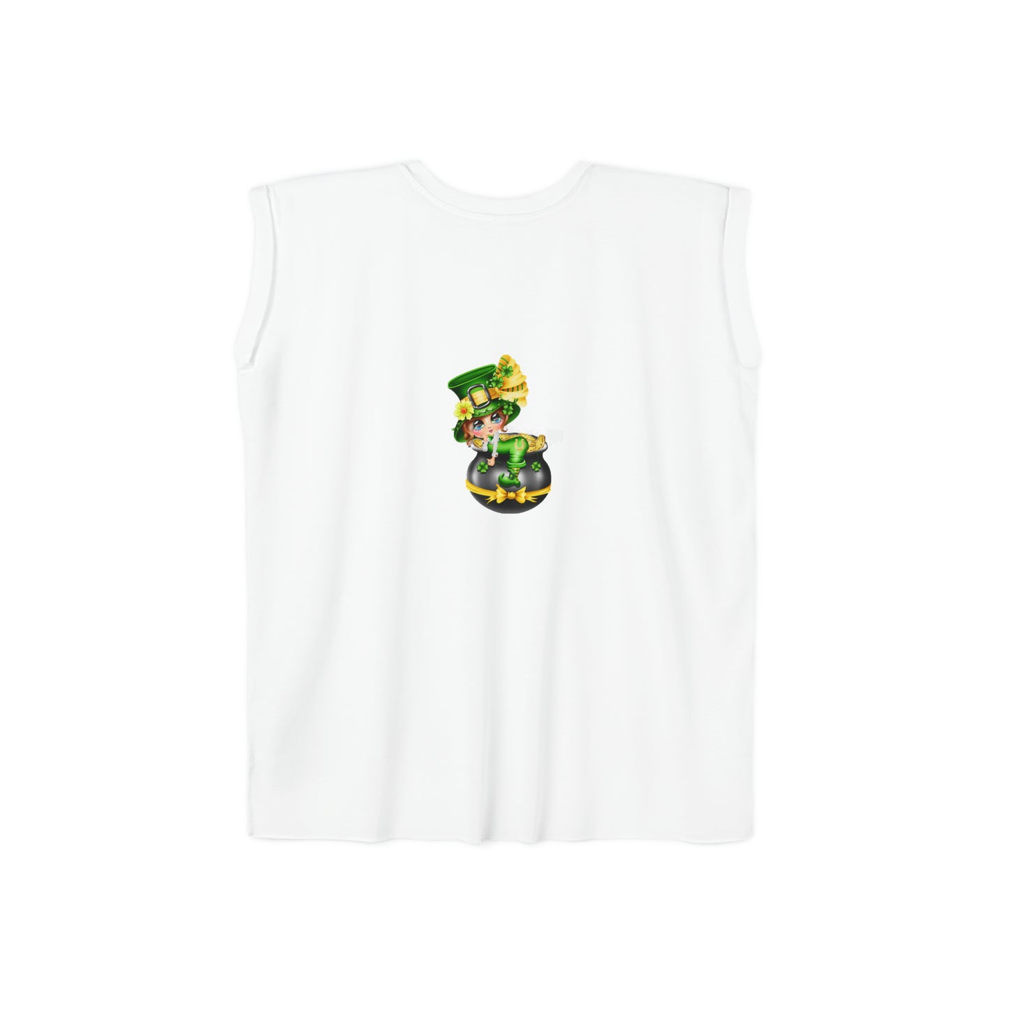 St. Patricks Day Women’s Flowy Rolled Cuffs Muscle Tee