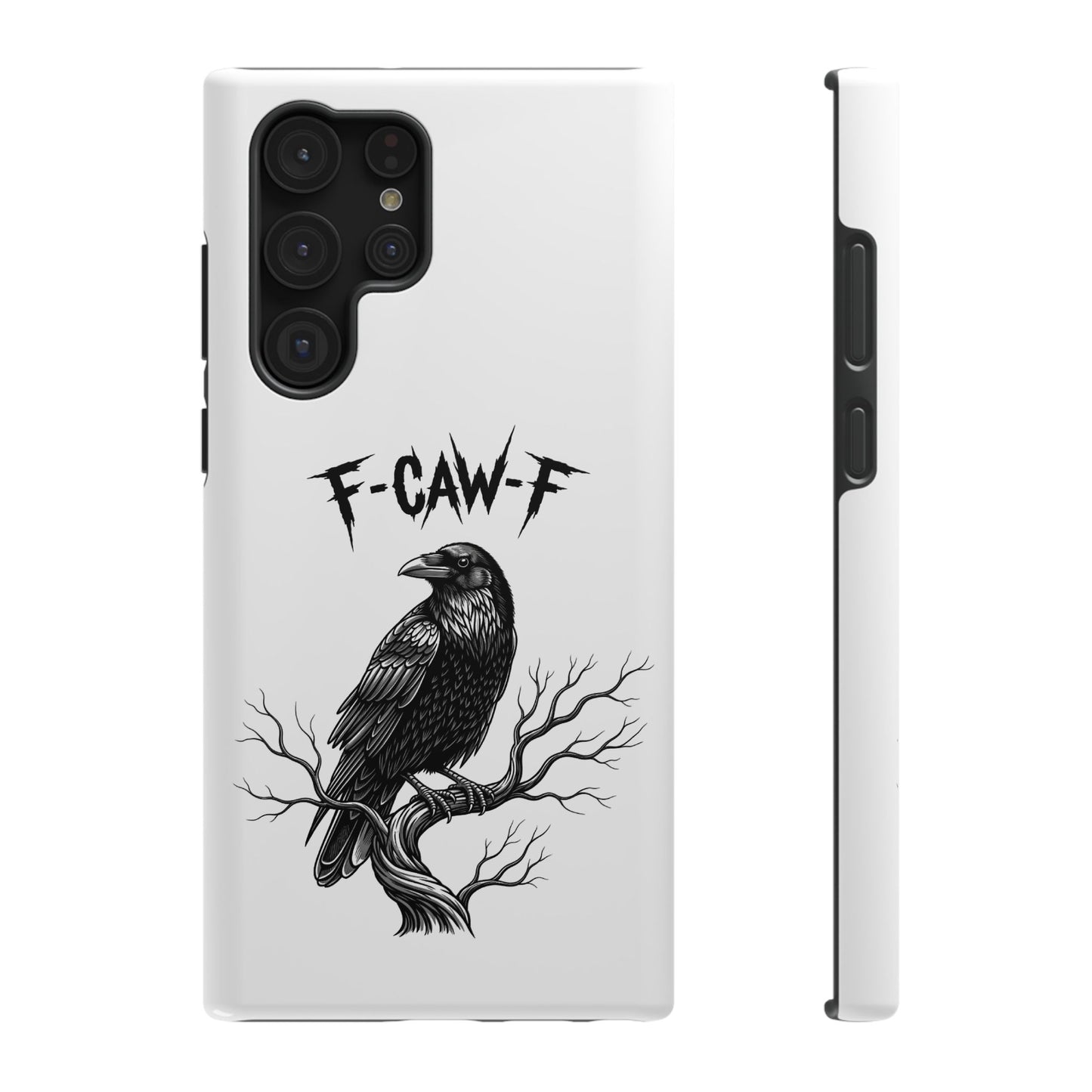 F-Caw-F Raven Phone Case, Autum Vibe Accessory, Perfect for Bird Lovers, Unique Gift for Him/Her, Impact-Resistant Phone Cover