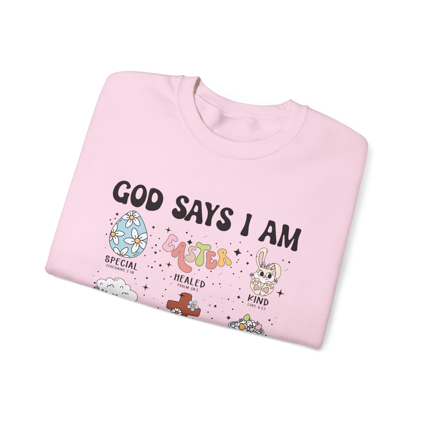 Inspirational God Says I Am Sweatshirt, Easter Gift, Motivational Apparel, Cozy Crewneck, Positive Affirmation Sweatshirt, Unisex Gift