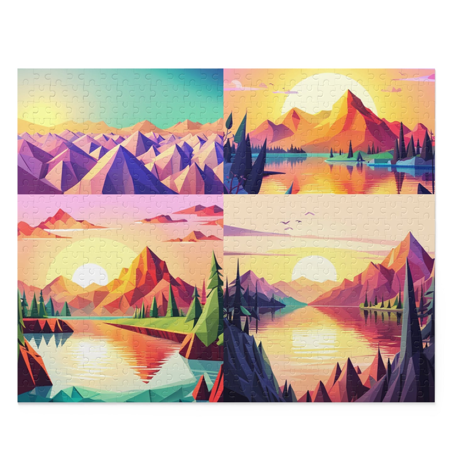 AI Beauty Sunset Puzzle (120, 252, 500-Piece)