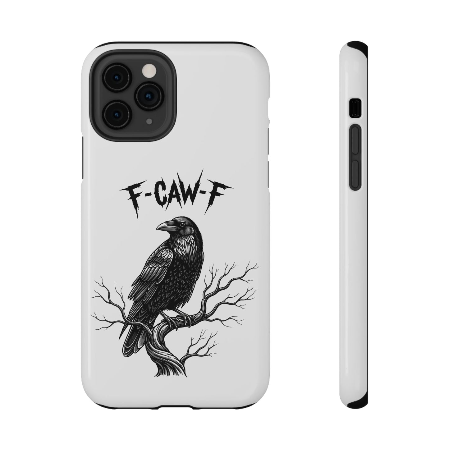 F-Caw-F Raven Phone Case, Autum Vibe Accessory, Perfect for Bird Lovers, Unique Gift for Him/Her, Impact-Resistant Phone Cover