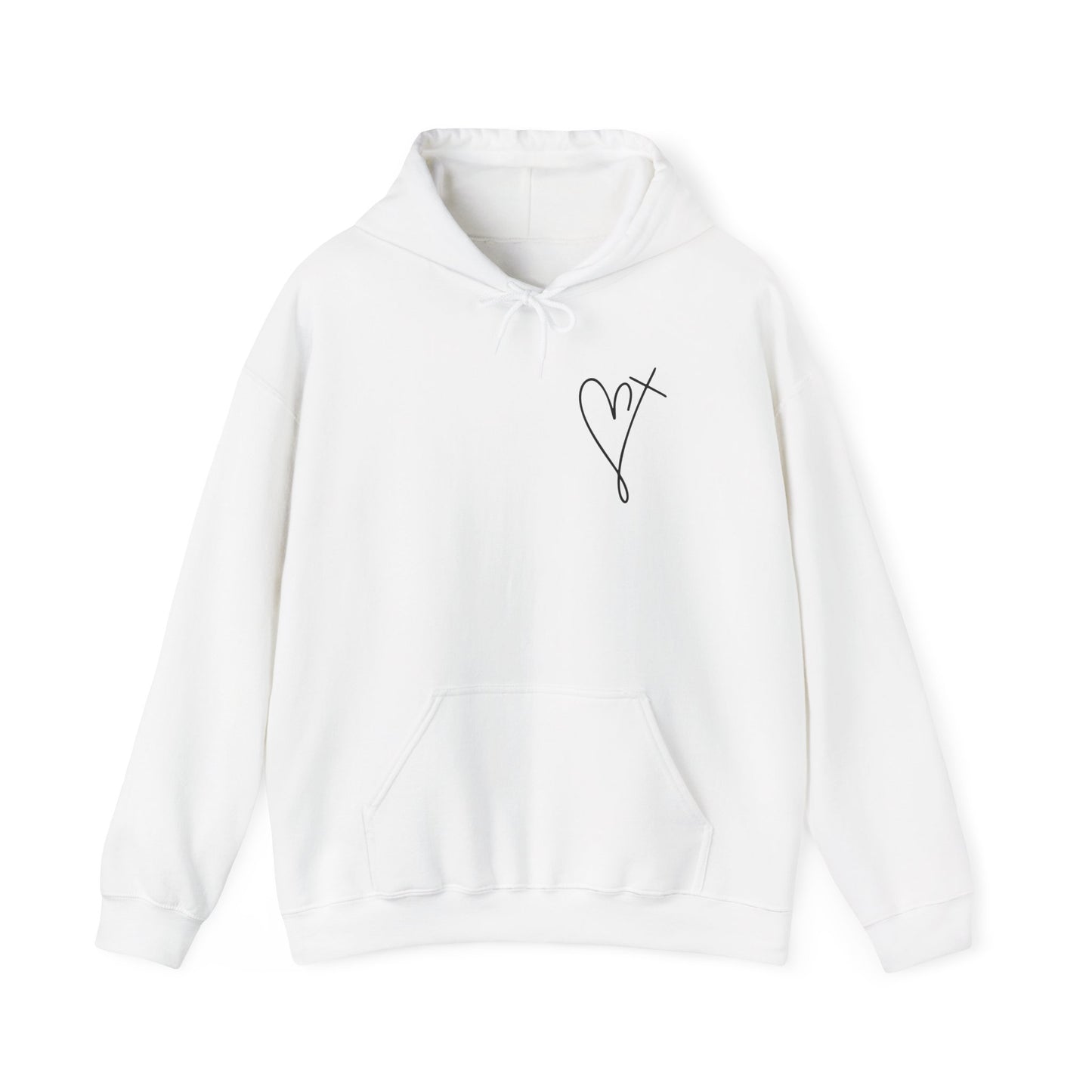 Jesus Has My Back Hoodie - Unisex Heavy Blend™ Sweatshirt, Faith-Based Gift, Cozy Comfort, Religious Apparel, Inspirational Wear