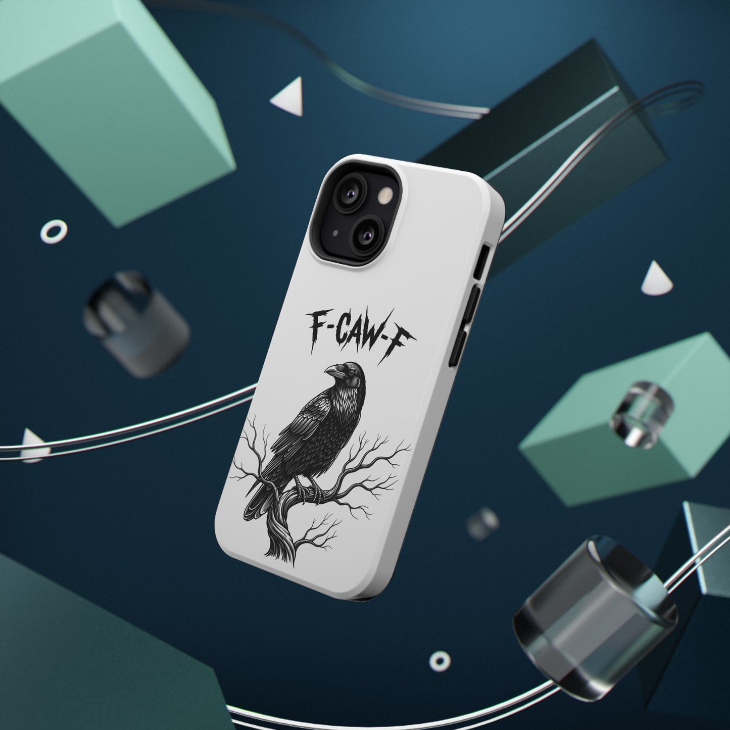 F-Caw-F Raven Phone Case, Autum Vibe Accessory, Perfect for Bird Lovers, Unique Gift for Him/Her, Impact-Resistant Phone Cover