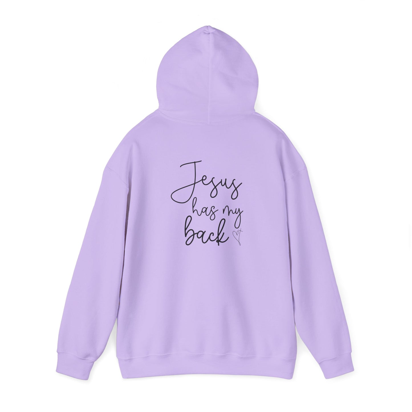 Jesus Has My Back Hoodie - Unisex Heavy Blend™ Sweatshirt, Faith-Based Gift, Cozy Comfort, Religious Apparel, Inspirational Wear