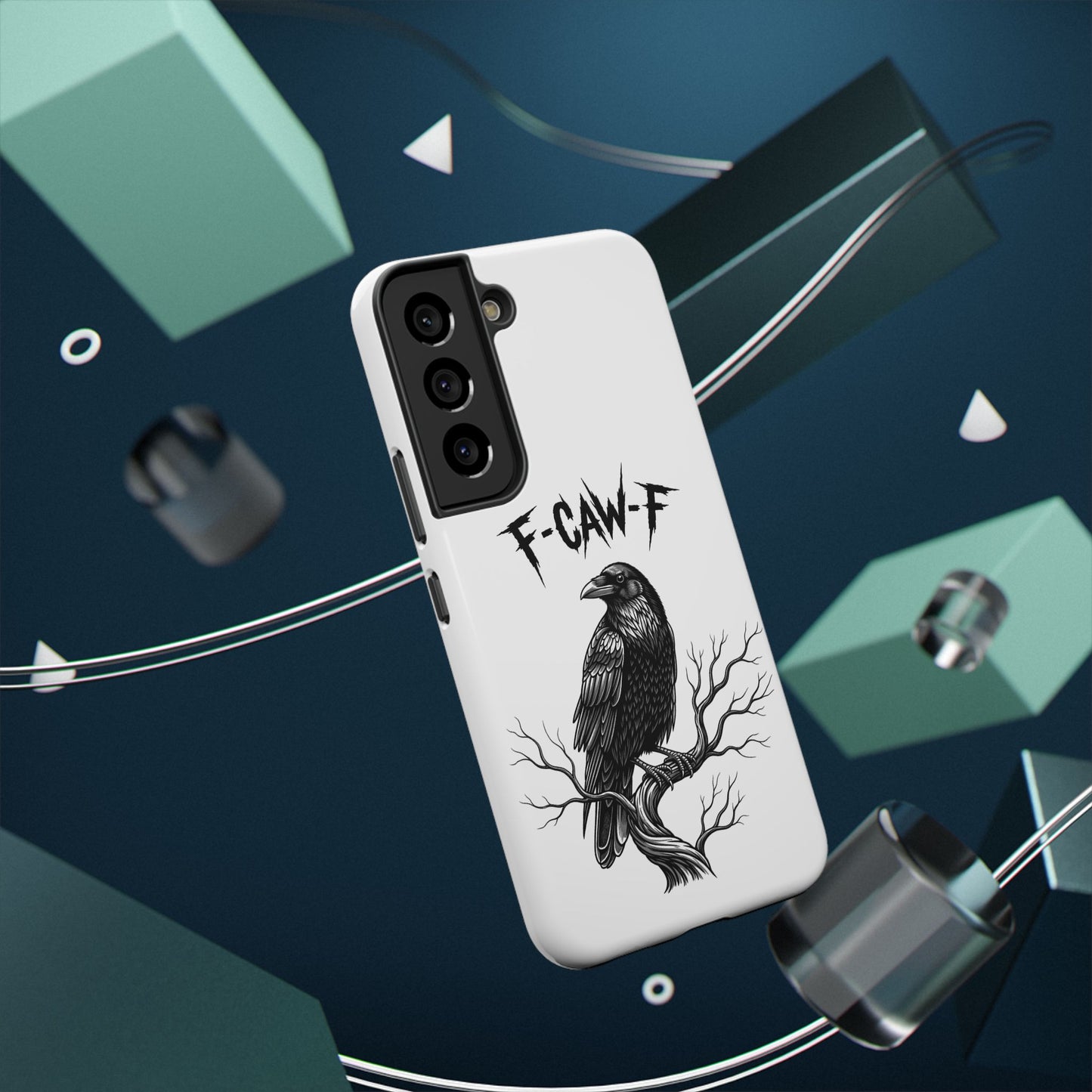F-Caw-F Raven Phone Case, Autum Vibe Accessory, Perfect for Bird Lovers, Unique Gift for Him/Her, Impact-Resistant Phone Cover