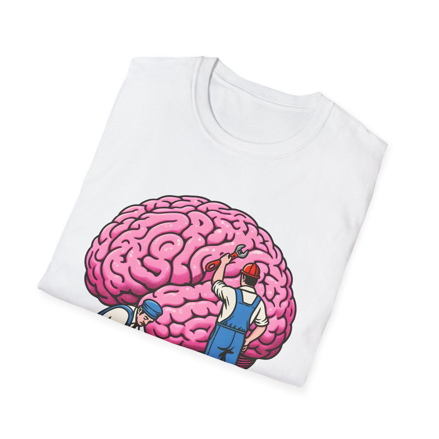 Take Care Brain T-Shirt, Fun Graphic Tee, Mental Health Awareness Shirt, Gift for Caregivers, Casual Wear, Unisex Softstyle
