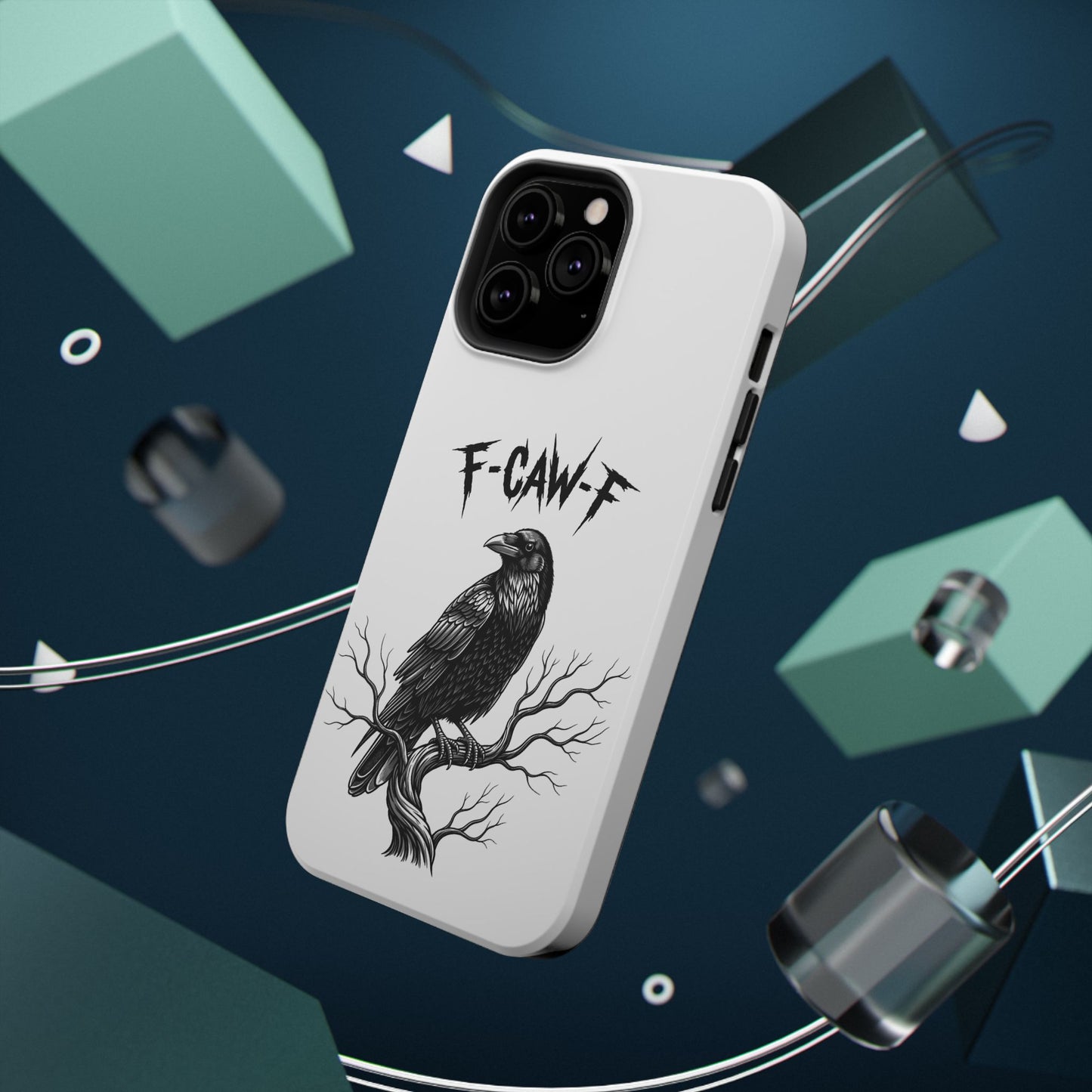F-Caw-F Raven Phone Case, Autum Vibe Accessory, Perfect for Bird Lovers, Unique Gift for Him/Her, Impact-Resistant Phone Cover