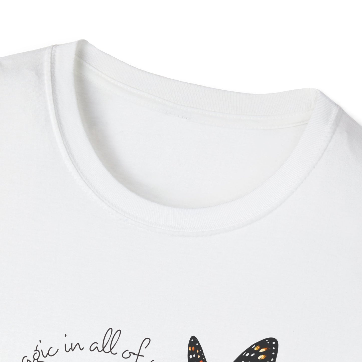 Inspiring Floral & Butterfly T-Shirt, Nature Lover Gift, Eco-Friendly Tee, Vintage Aesthetic Fashion, Motivational Quote Apparel