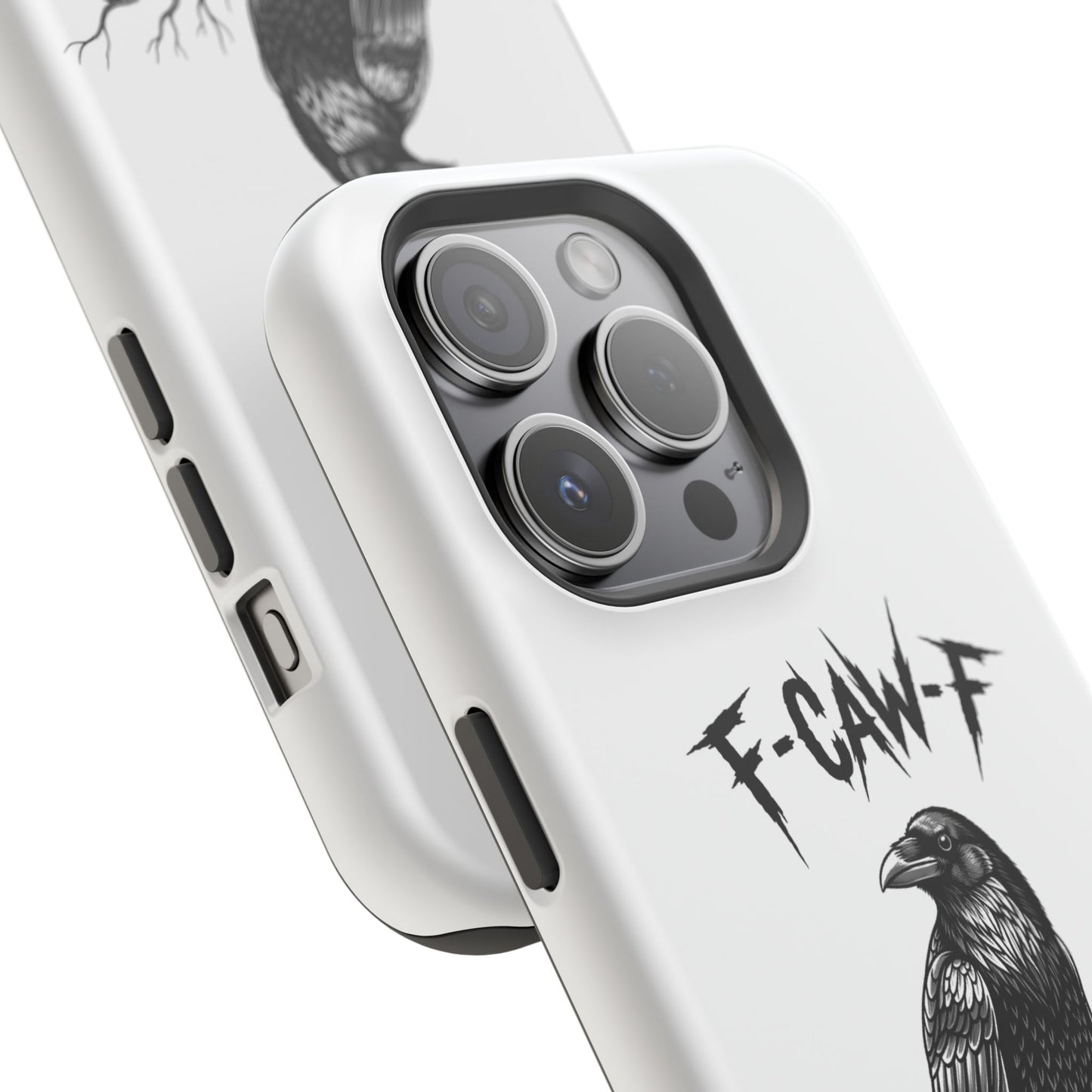 F-Caw-F Raven Phone Case, Autum Vibe Accessory, Perfect for Bird Lovers, Unique Gift for Him/Her, Impact-Resistant Phone Cover