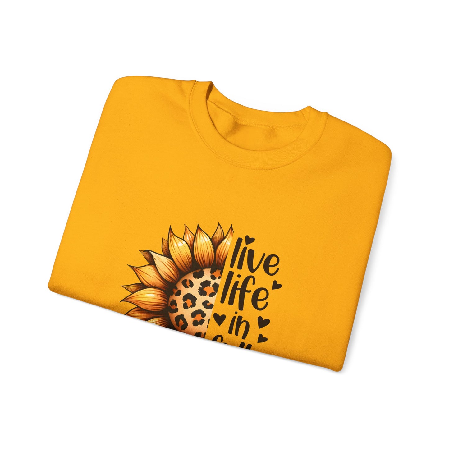 Live Life in Full Bloom Sweatshirt, Cozy Unisex Crewneck, Floral Sweatshirt, Great for Spring, Sunflower Design