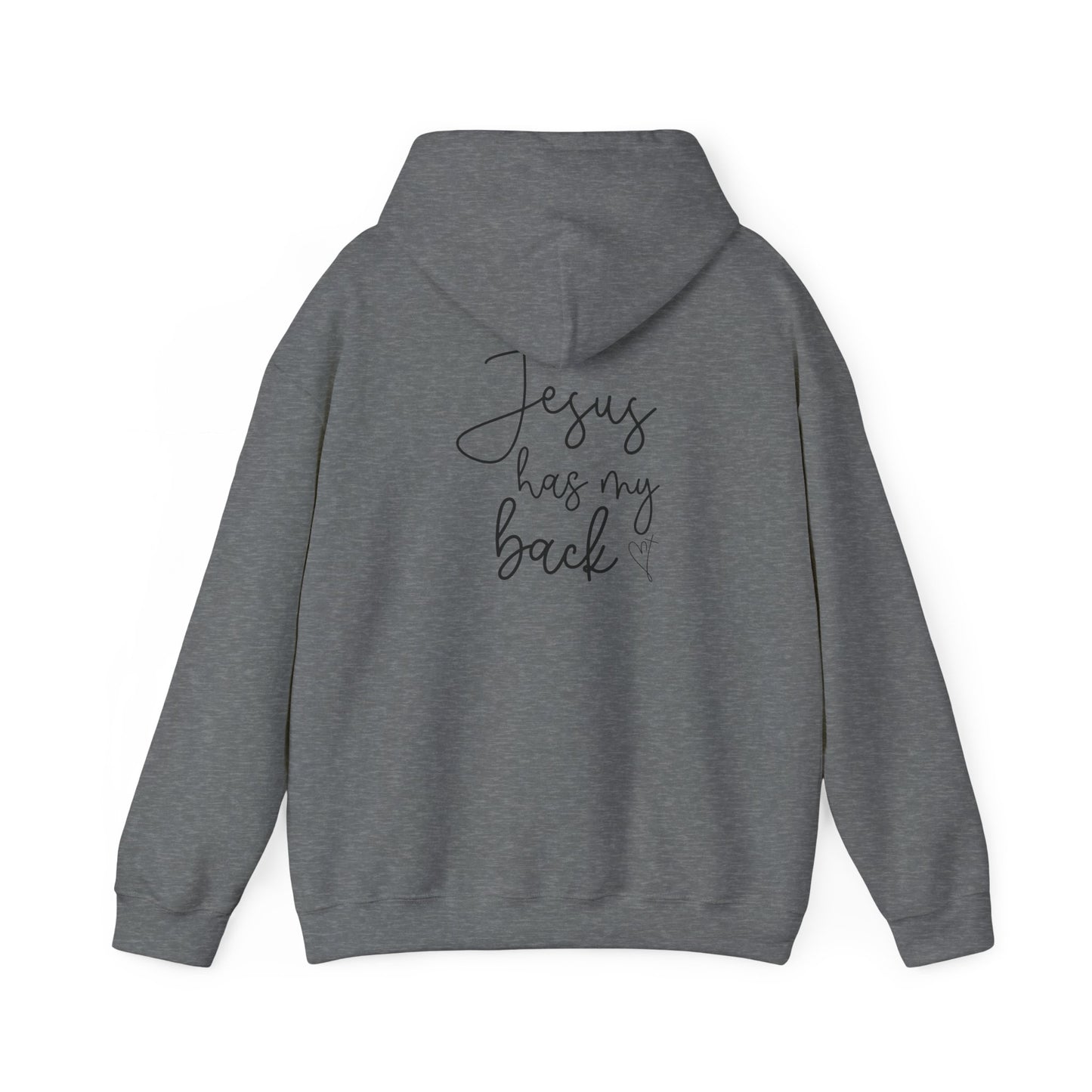Jesus Has My Back Hoodie - Unisex Heavy Blend™ Sweatshirt, Faith-Based Gift, Cozy Comfort, Religious Apparel, Inspirational Wear