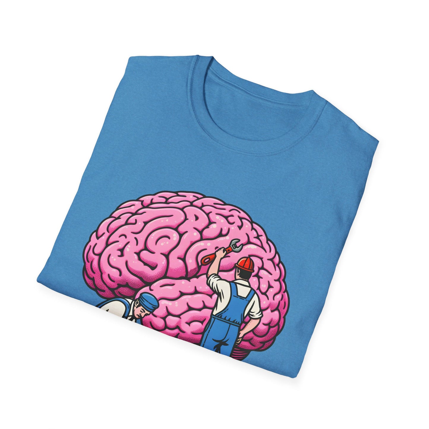 Take Care Brain T-Shirt, Fun Graphic Tee, Mental Health Awareness Shirt, Gift for Caregivers, Casual Wear, Unisex Softstyle