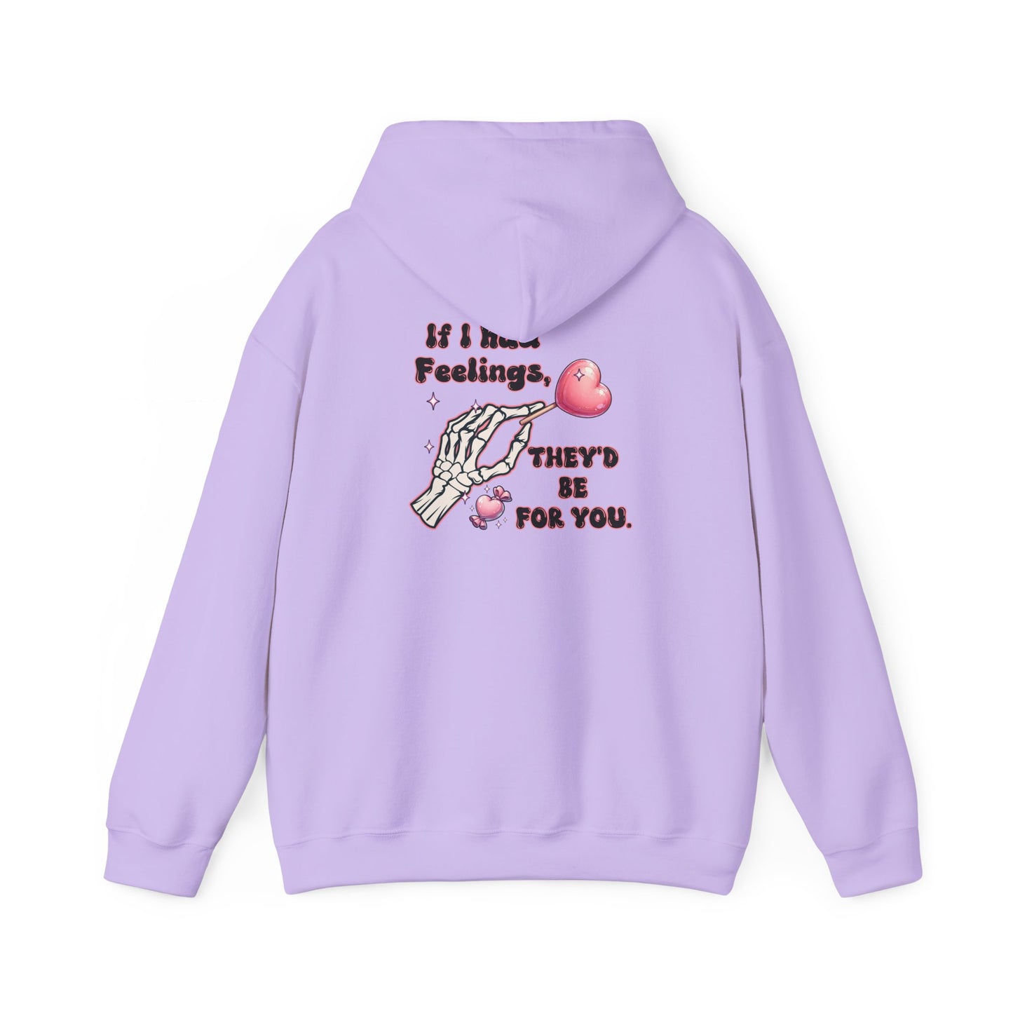 Skeleton Heart Hoodie - if i had feelings they'd be for you