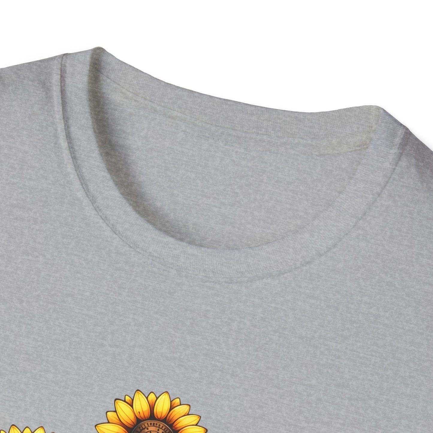 Sunflower Garden Unisex Softstyle T-Shirt, Floral Tee, Nature Lover Gift, Summer Apparel, Boho Aesthetic