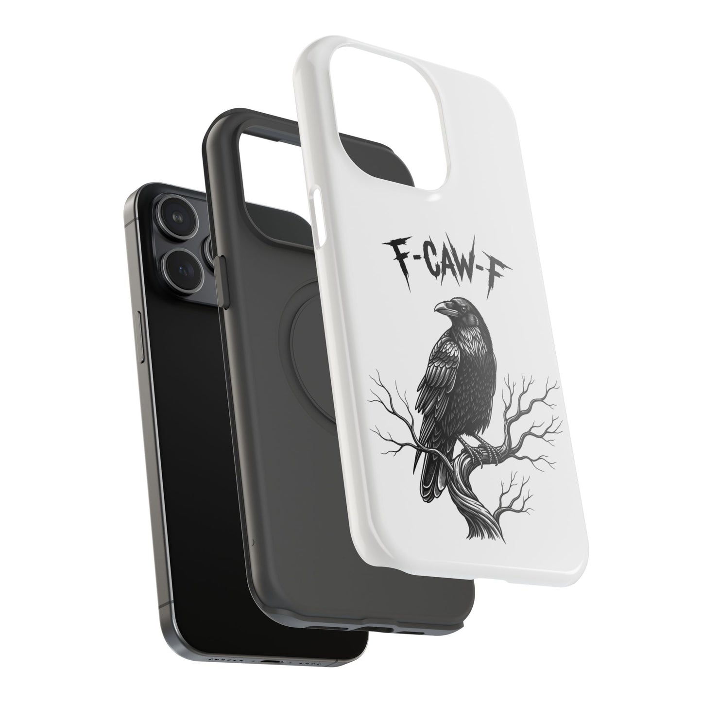 F-Caw-F Raven Phone Case, Autum Vibe Accessory, Perfect for Bird Lovers, Unique Gift for Him/Her, Impact-Resistant Phone Cover