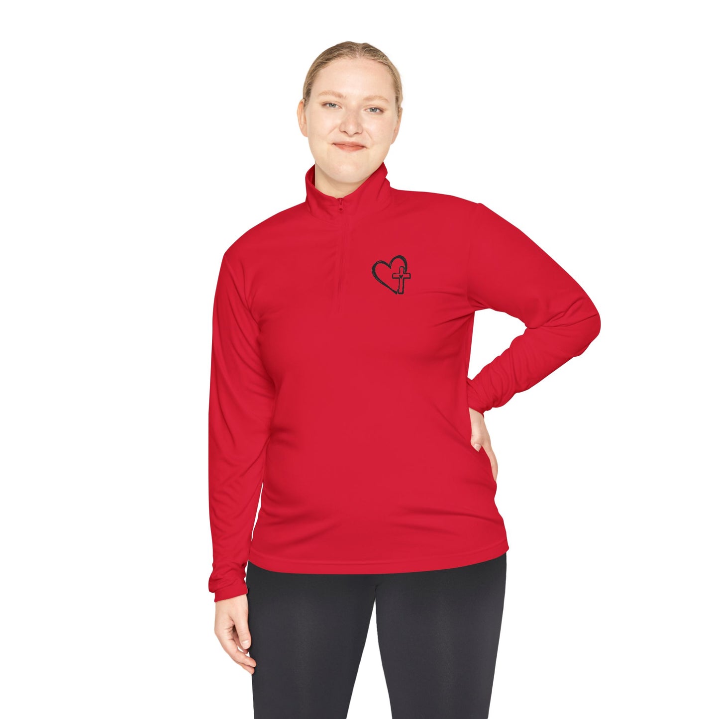 Faith-Inspired Unisex Quarter-Zip Pullover - Cozy Gift for Believers, Spring Wardrobe Essential, Nature Lovers Attire, Ideal for Church