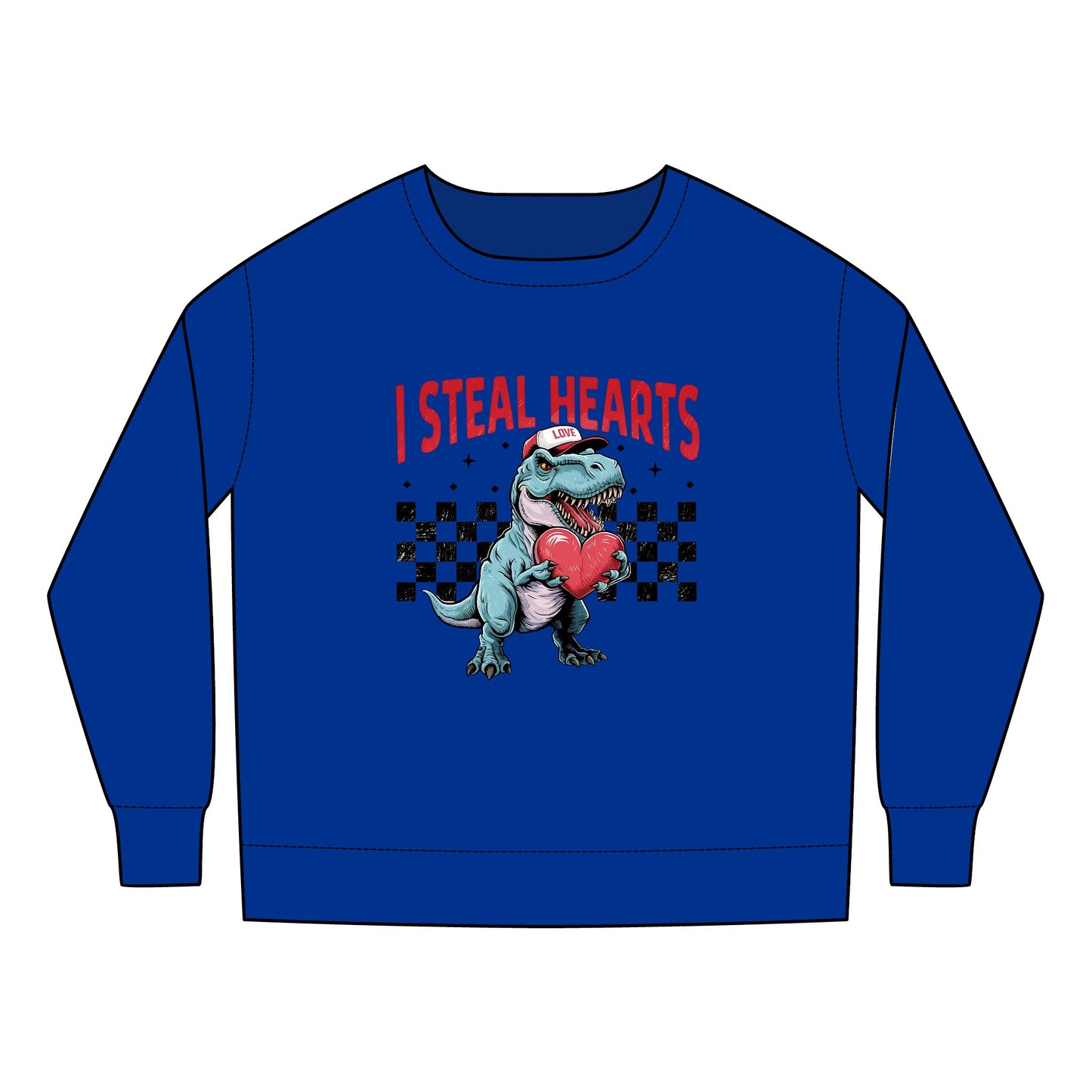 Dinosaur Toddler Sweatshirt, T Rex I Steal Hearts, Cute Kids Sweatshirt, Funny Children's Clothing, Heart Stealer Jumper, Valentine's Day