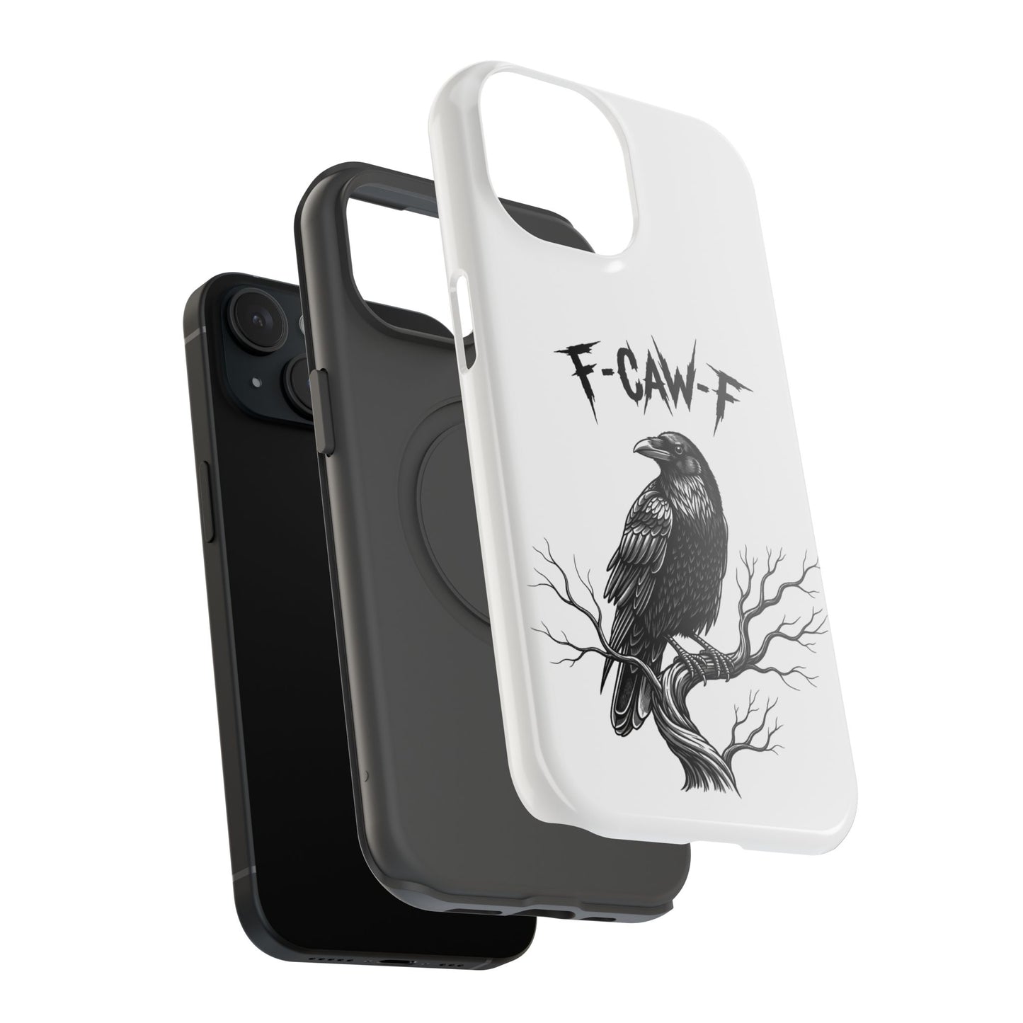 F-Caw-F Raven Phone Case, Autum Vibe Accessory, Perfect for Bird Lovers, Unique Gift for Him/Her, Impact-Resistant Phone Cover