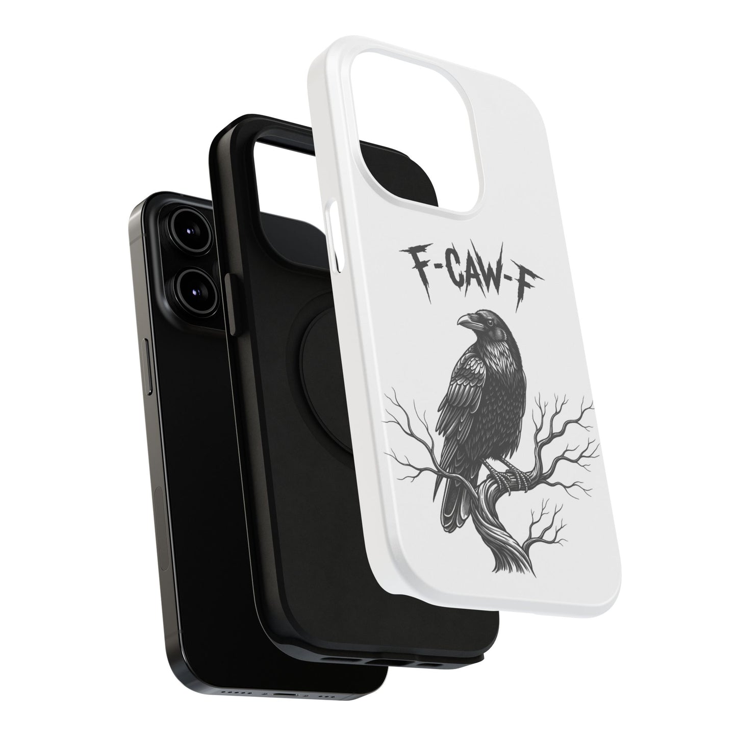 F-Caw-F Raven Phone Case, Autum Vibe Accessory, Perfect for Bird Lovers, Unique Gift for Him/Her, Impact-Resistant Phone Cover
