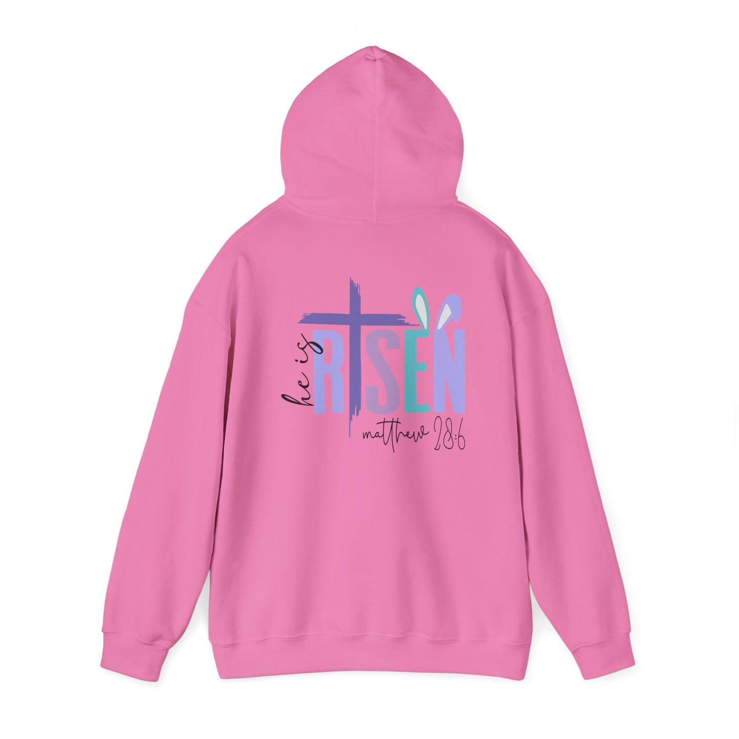 He is Risen Unisex Heavy Blend Hoodie - Faithful Comfort, Biblical Message, Perfect for Easter, Church Events, Spring Celebrations, Cozy