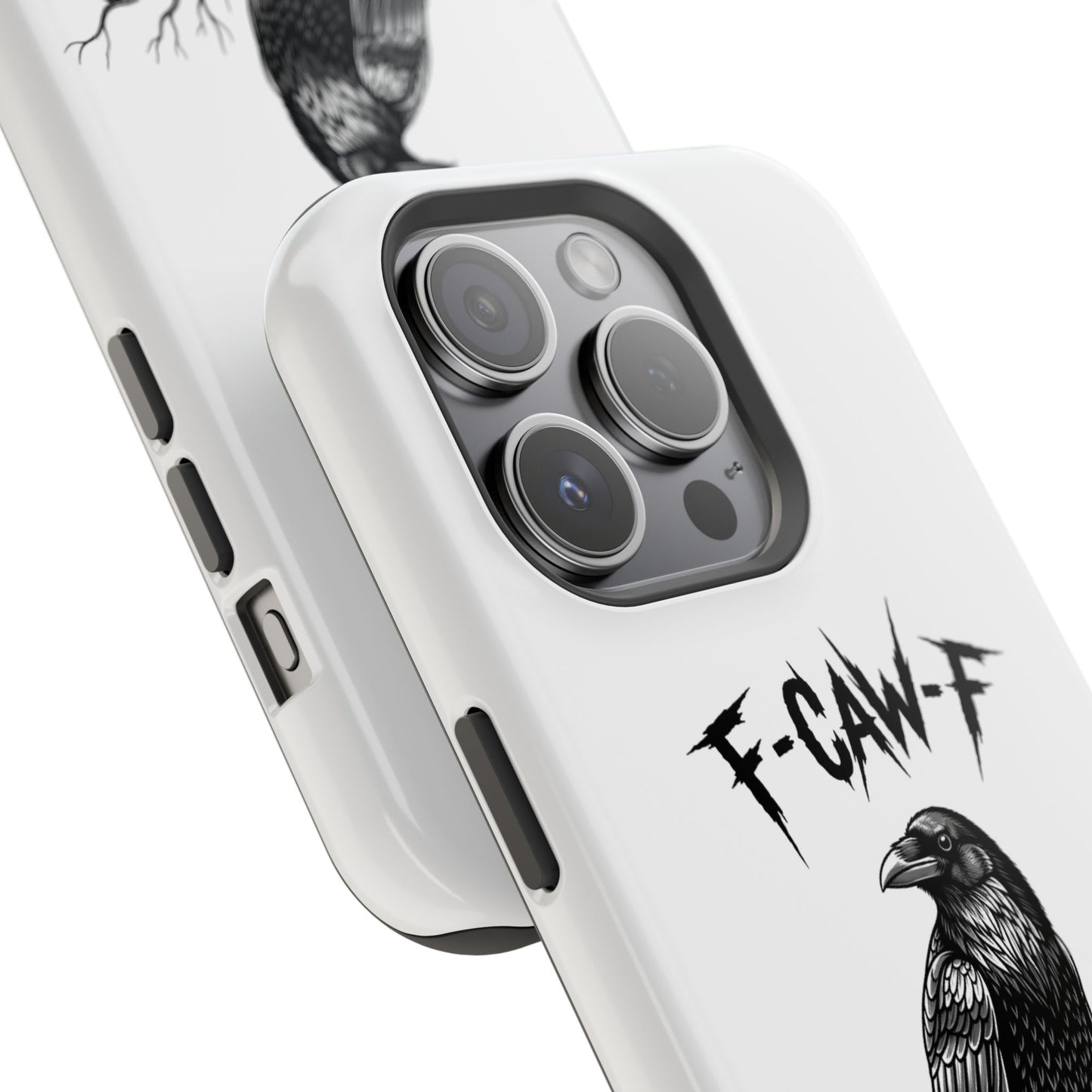F-Caw-F Raven Phone Case, Autum Vibe Accessory, Perfect for Bird Lovers, Unique Gift for Him/Her, Impact-Resistant Phone Cover