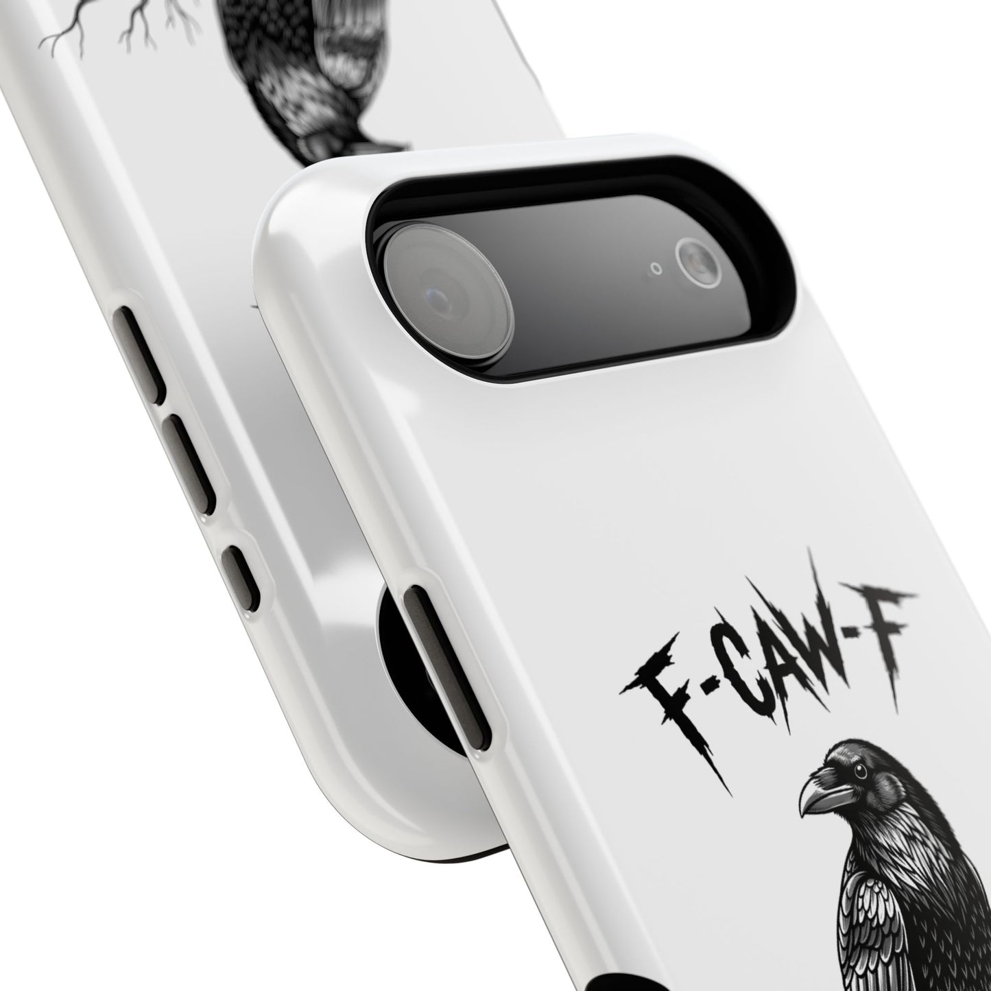 F-Caw-F Raven Phone Case, Autum Vibe Accessory, Perfect for Bird Lovers, Unique Gift for Him/Her, Impact-Resistant Phone Cover