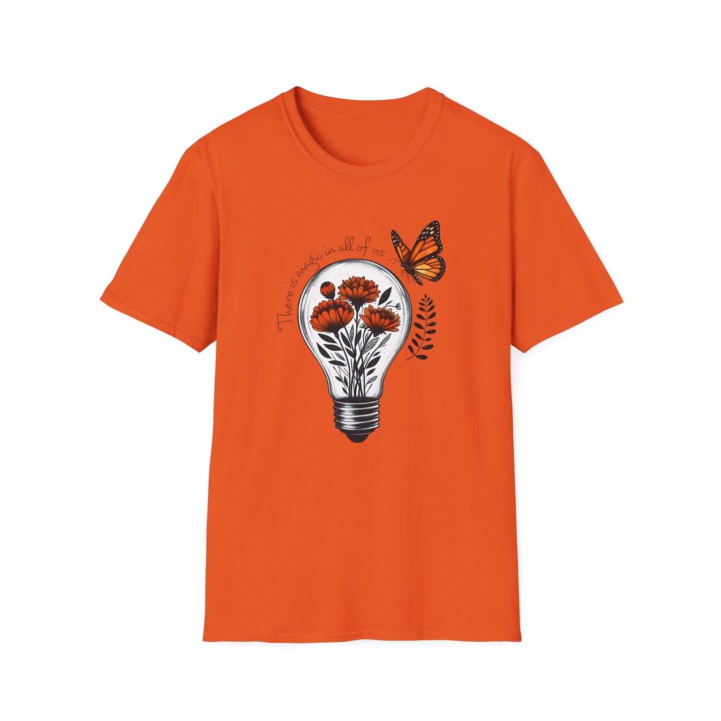 Inspiring Floral & Butterfly T-Shirt, Nature Lover Gift, Eco-Friendly Tee, Vintage Aesthetic Fashion, Motivational Quote Apparel