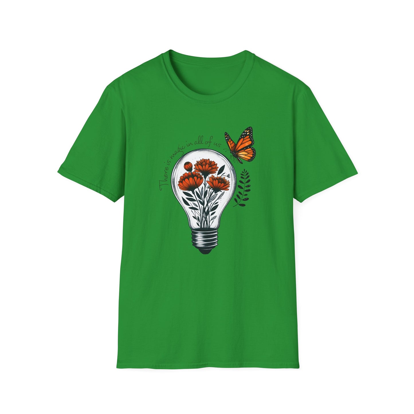 Inspiring Floral & Butterfly T-Shirt, Nature Lover Gift, Eco-Friendly Tee, Vintage Aesthetic Fashion, Motivational Quote Apparel
