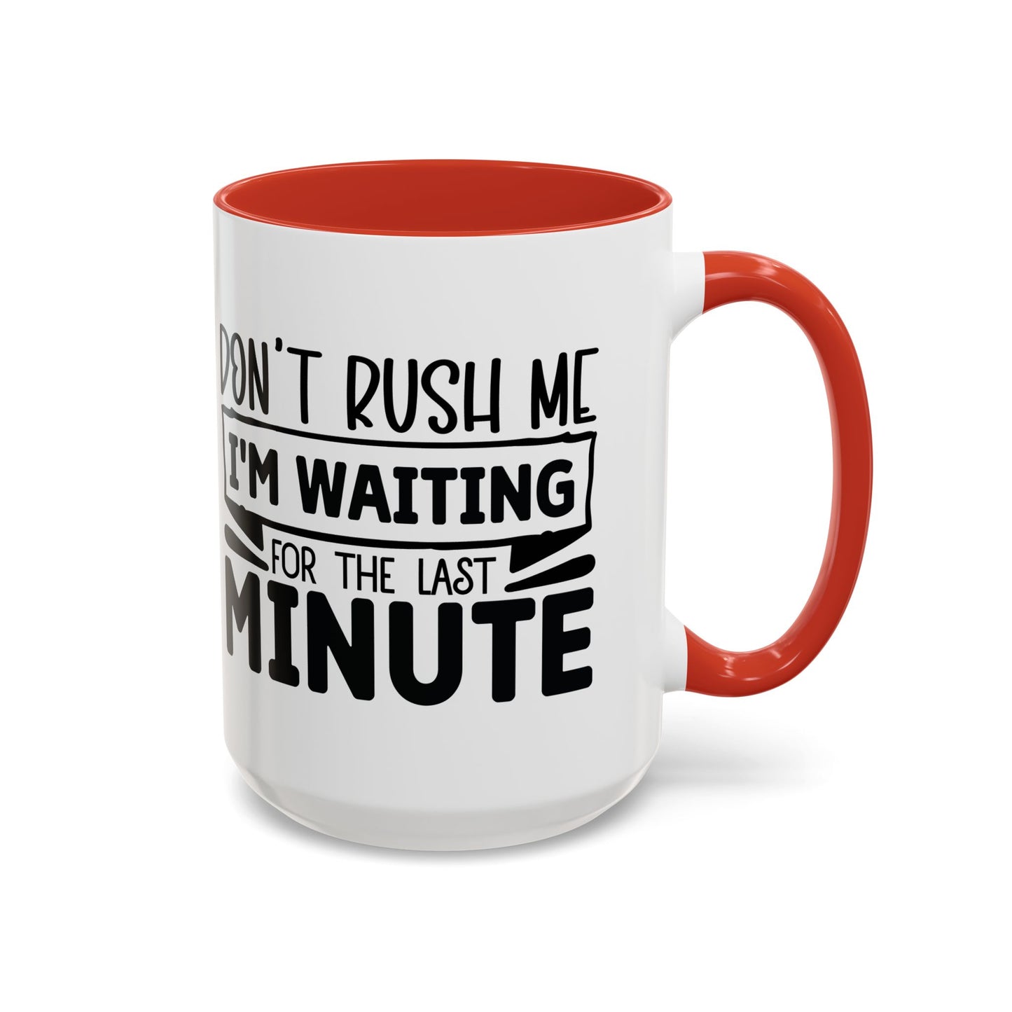 Coffee Mug, Funny Mug with Anti Social Butterfly and Don't Rush Me Designs, Office Mug, White Mug with Colorful Handle, Cute Mug, Unique