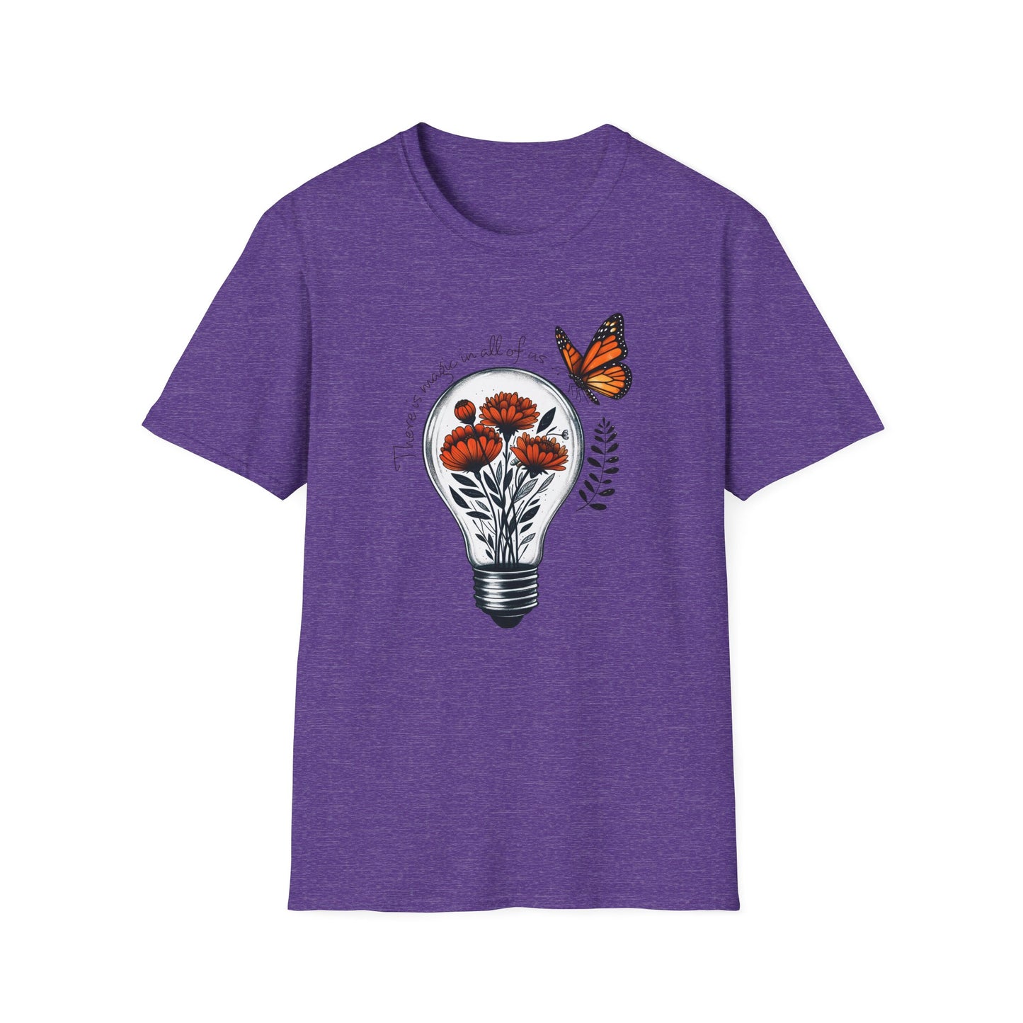 Inspiring Floral & Butterfly T-Shirt, Nature Lover Gift, Eco-Friendly Tee, Vintage Aesthetic Fashion, Motivational Quote Apparel