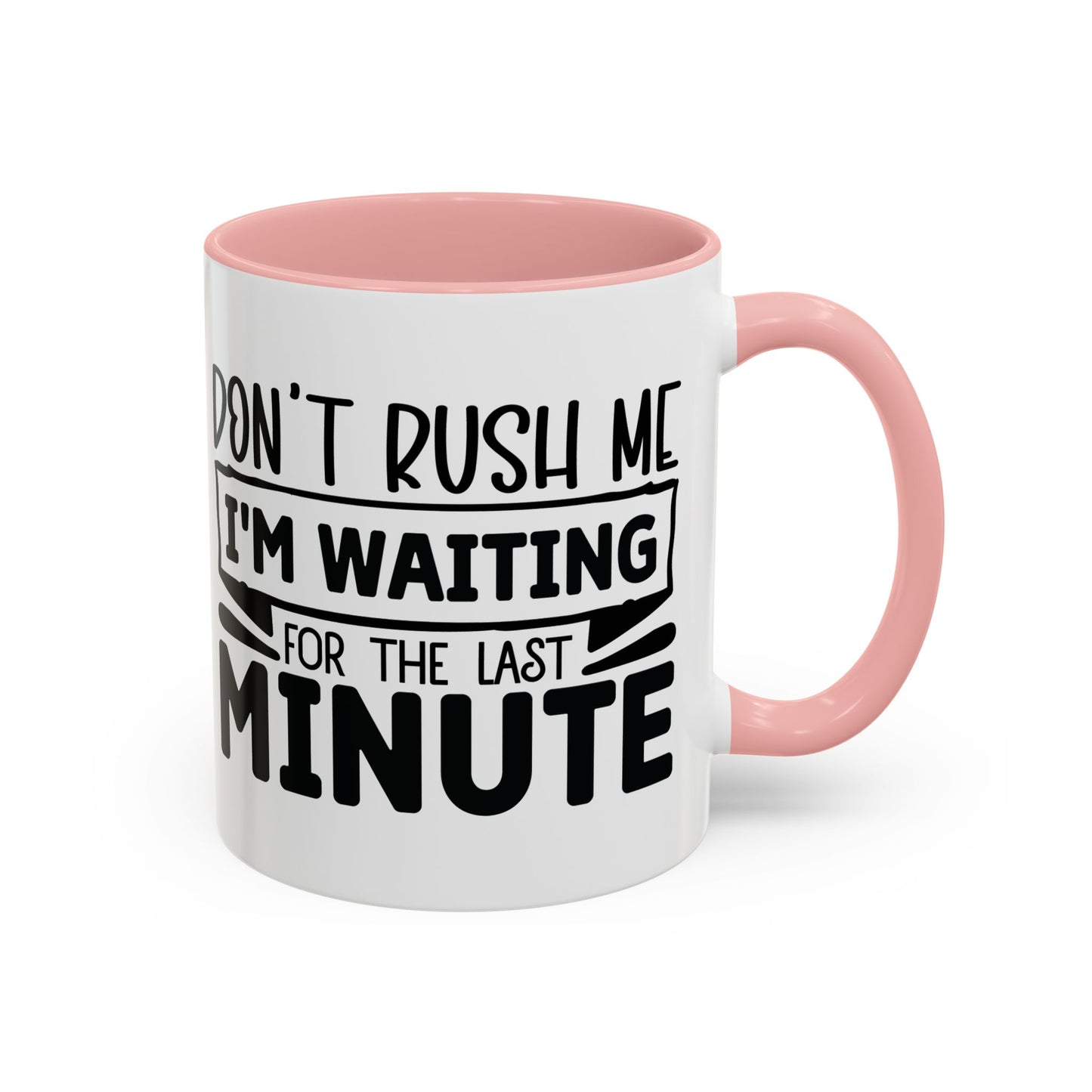 Coffee Mug, Funny Mug with Anti Social Butterfly and Don't Rush Me Designs, Office Mug, White Mug with Colorful Handle, Cute Mug, Unique