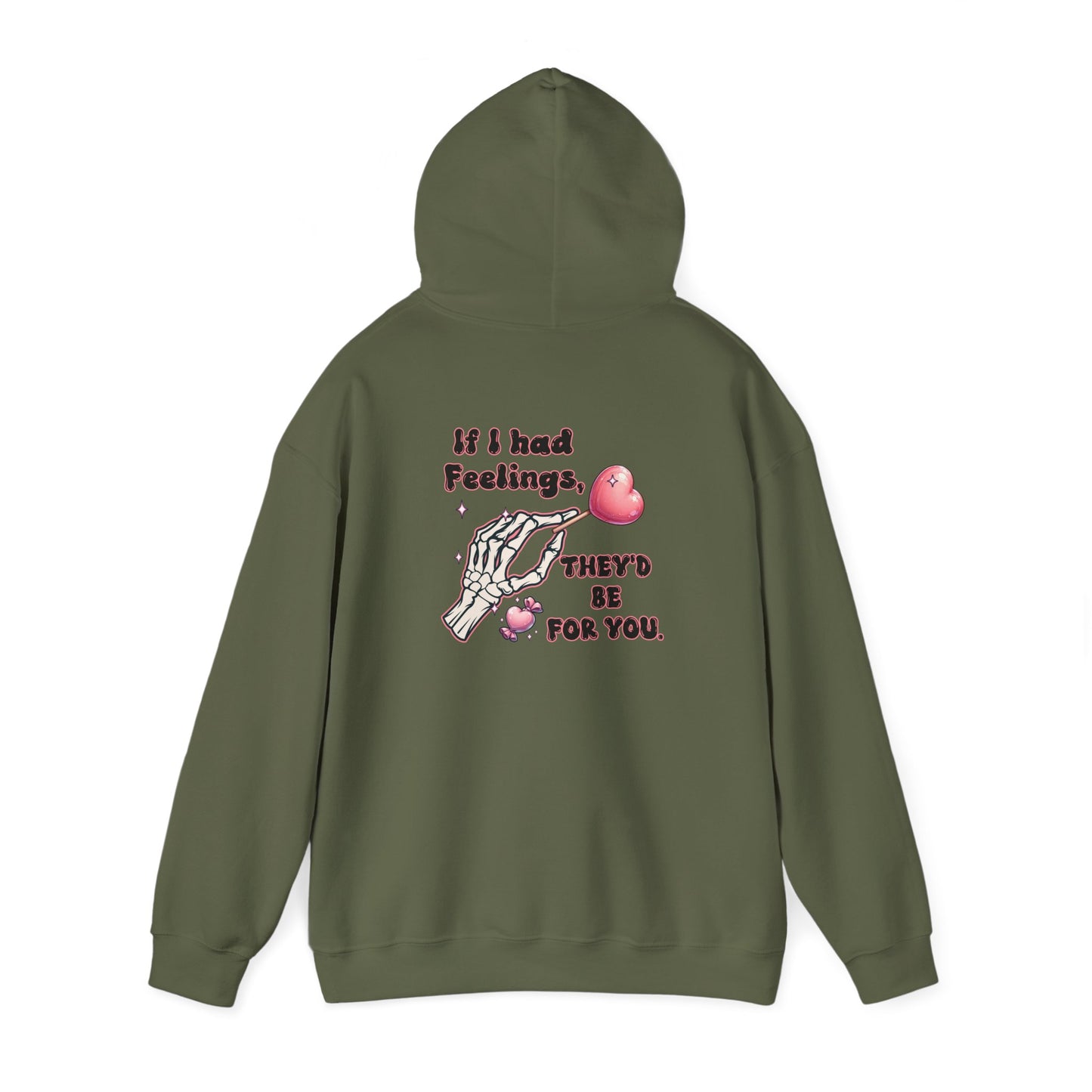 Skeleton Heart Hoodie - if i had feelings they'd be for you
