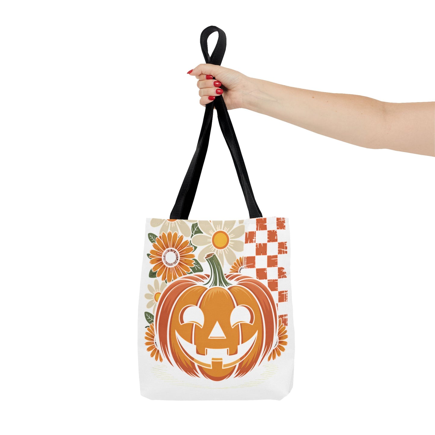 Autumn Pumpkin Tote Bag, Halloween Gift, Eco-Friendly Shopping, Seasonal Bag, Fall Decor, Floral Pumpkin Handbag