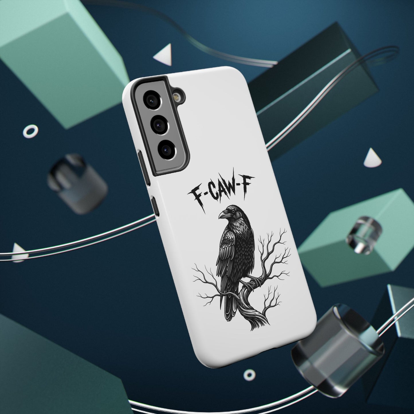 F-Caw-F Raven Phone Case, Autum Vibe Accessory, Perfect for Bird Lovers, Unique Gift for Him/Her, Impact-Resistant Phone Cover