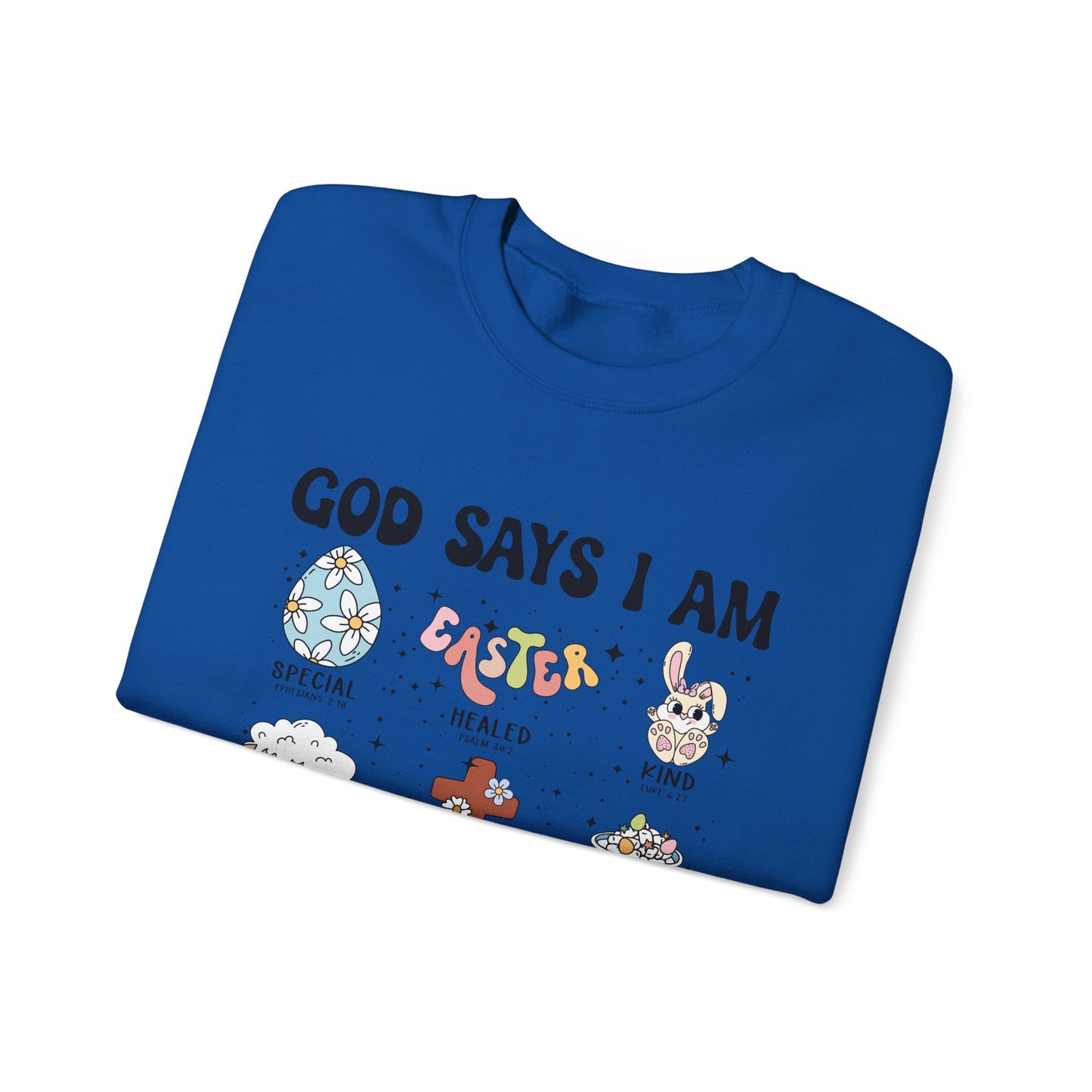 Inspirational God Says I Am Sweatshirt, Easter Gift, Motivational Apparel, Cozy Crewneck, Positive Affirmation Sweatshirt, Unisex Gift