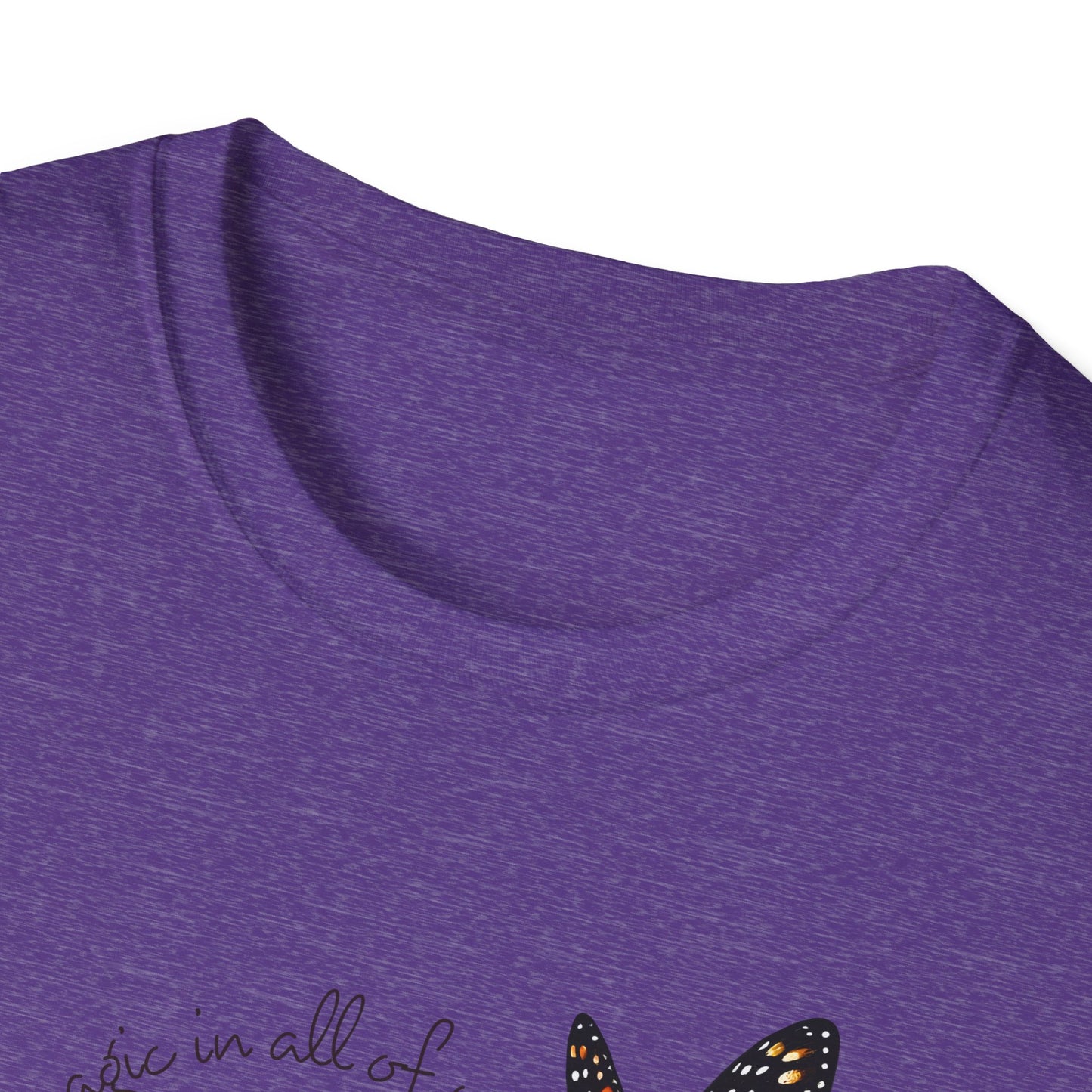 Inspiring Floral & Butterfly T-Shirt, Nature Lover Gift, Eco-Friendly Tee, Vintage Aesthetic Fashion, Motivational Quote Apparel