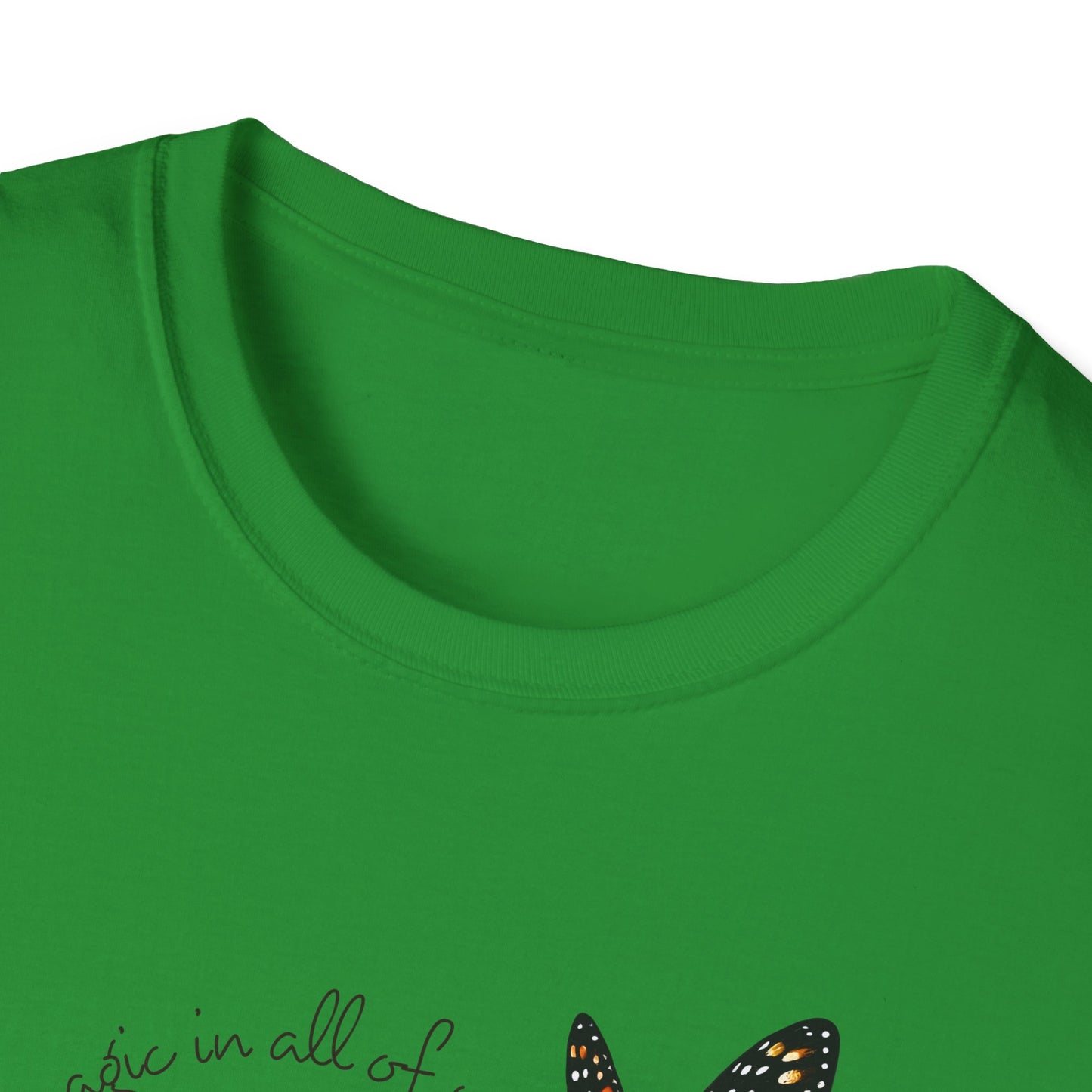 Inspiring Floral & Butterfly T-Shirt, Nature Lover Gift, Eco-Friendly Tee, Vintage Aesthetic Fashion, Motivational Quote Apparel