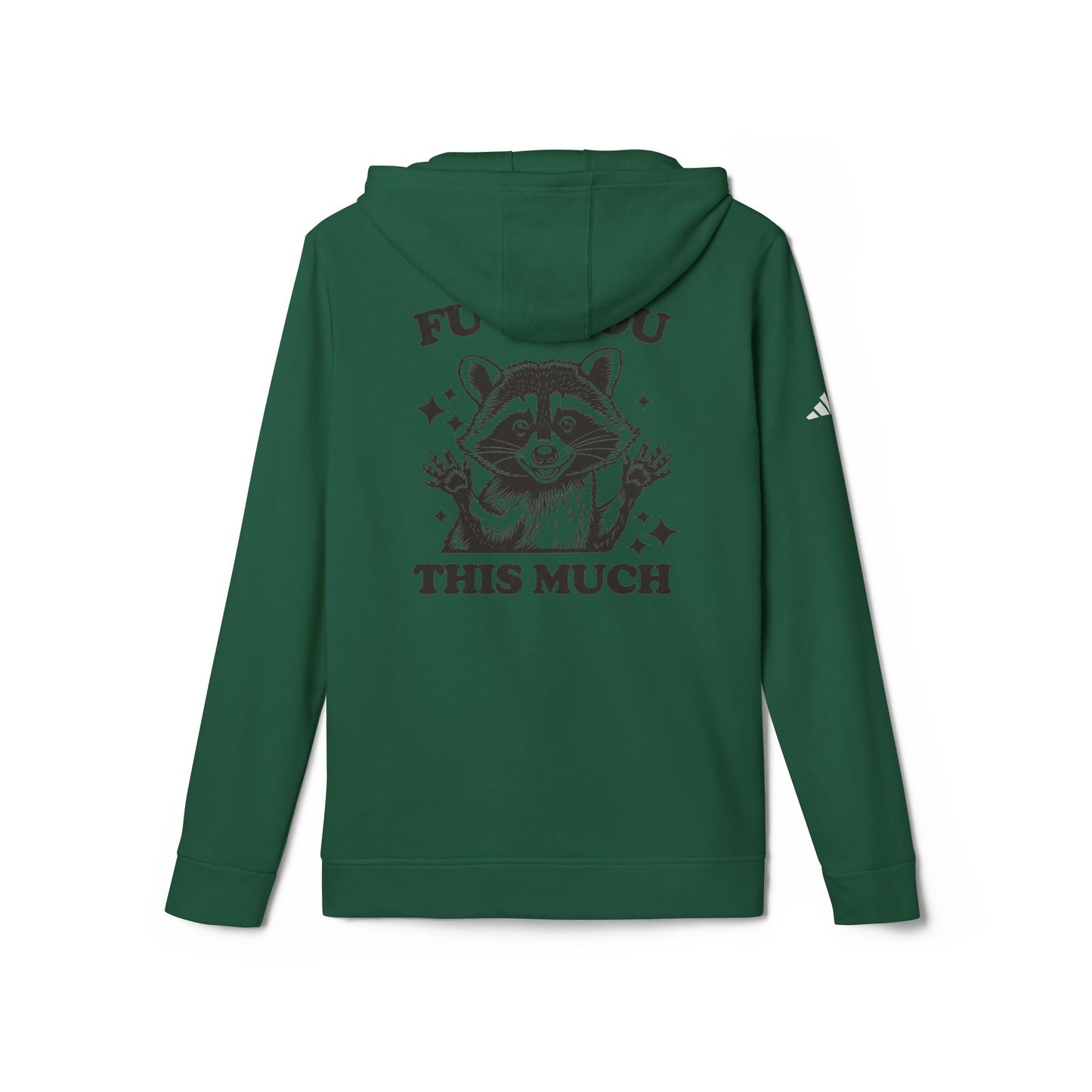 Fleece Hoodie, Raccoon FU*K You This Much, Unisex Sweatshirt, Funny Quote Shirt, Black Graphic Hooded Jumper