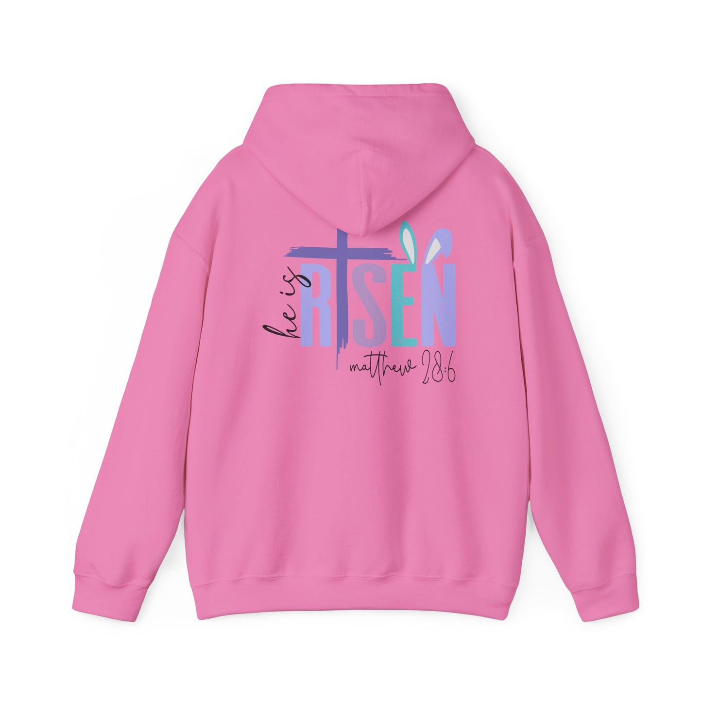 He is Risen Unisex Heavy Blend Hoodie - Faithful Comfort, Biblical Message, Perfect for Easter, Church Events, Spring Celebrations, Cozy