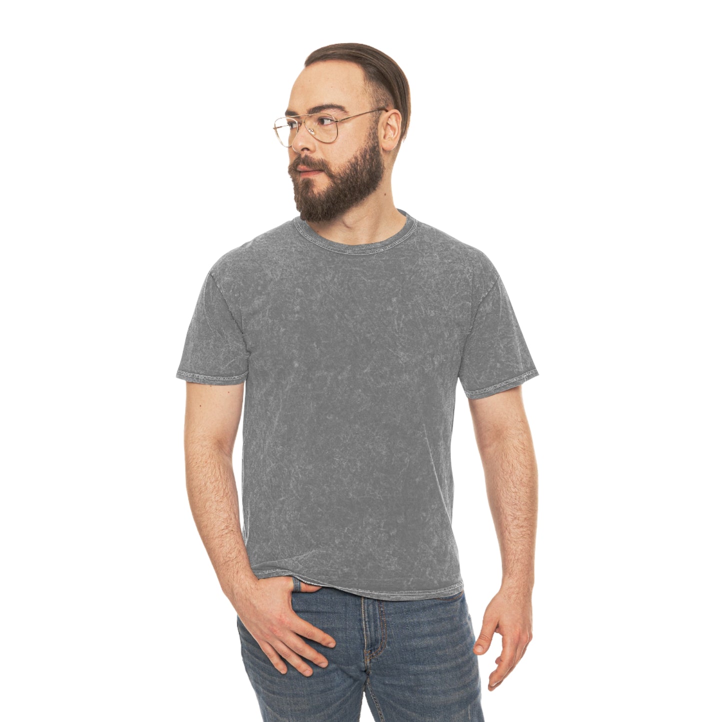 Mineral Wash T-Shirt - AI Photography Mono Tone Design