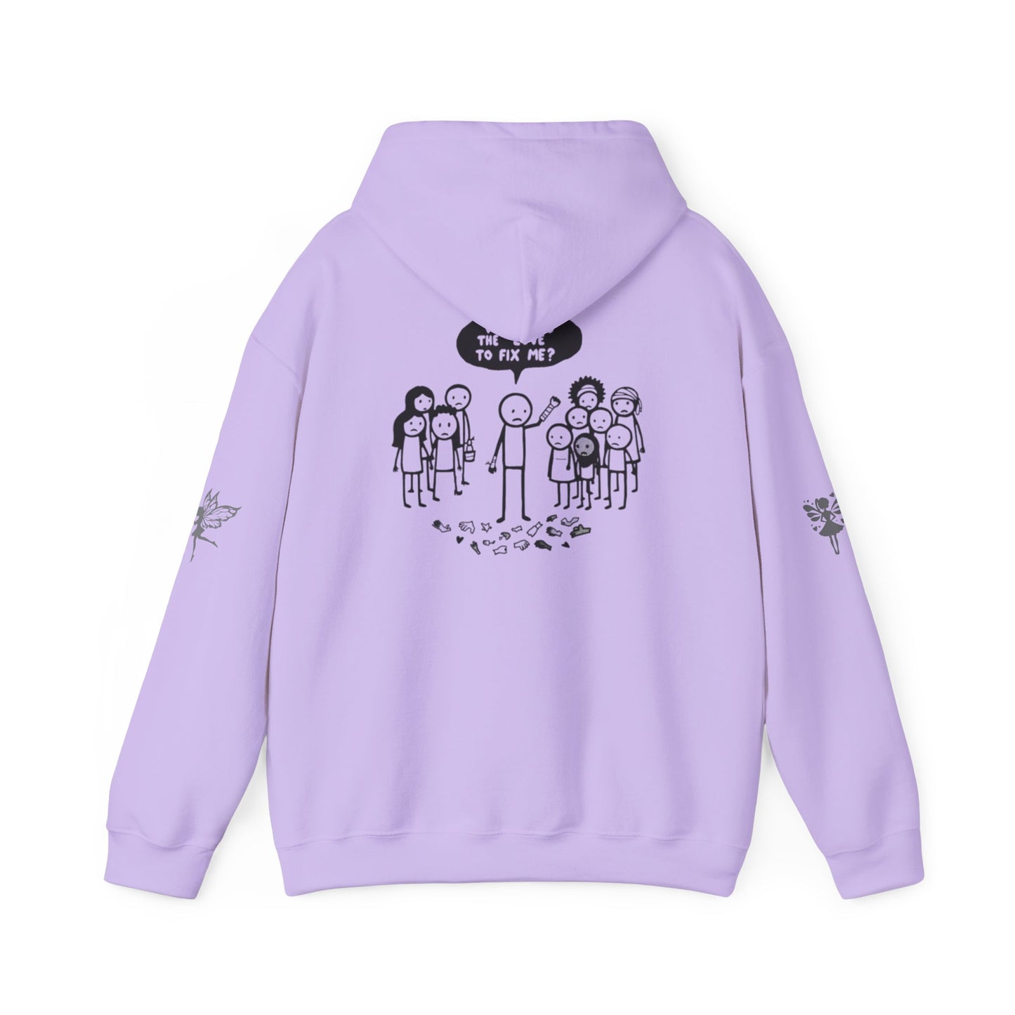 Hoodie - Broken Stick Figure Asking Who Can Fix Them
