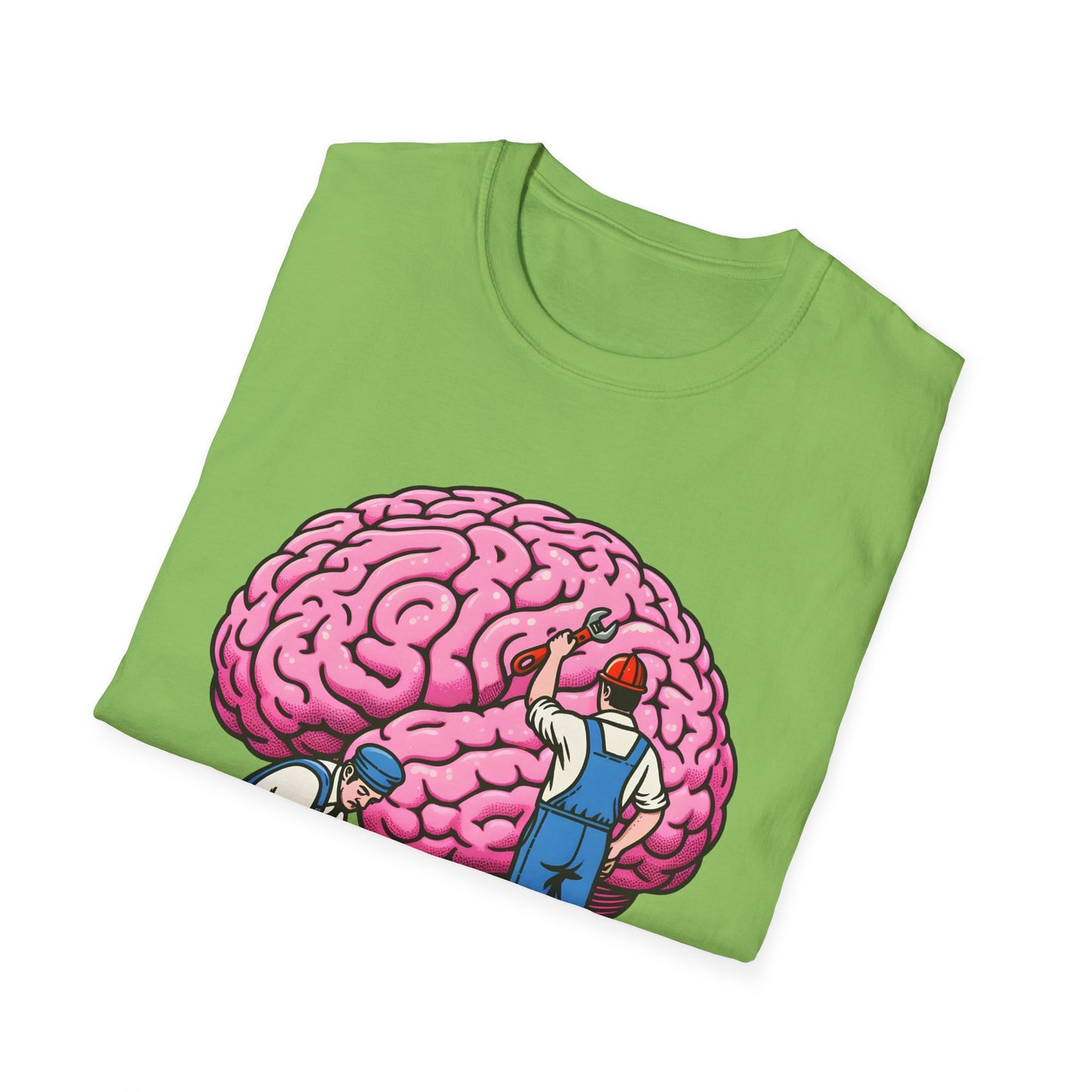 Take Care Brain T-Shirt, Fun Graphic Tee, Mental Health Awareness Shirt, Gift for Caregivers, Casual Wear, Unisex Softstyle