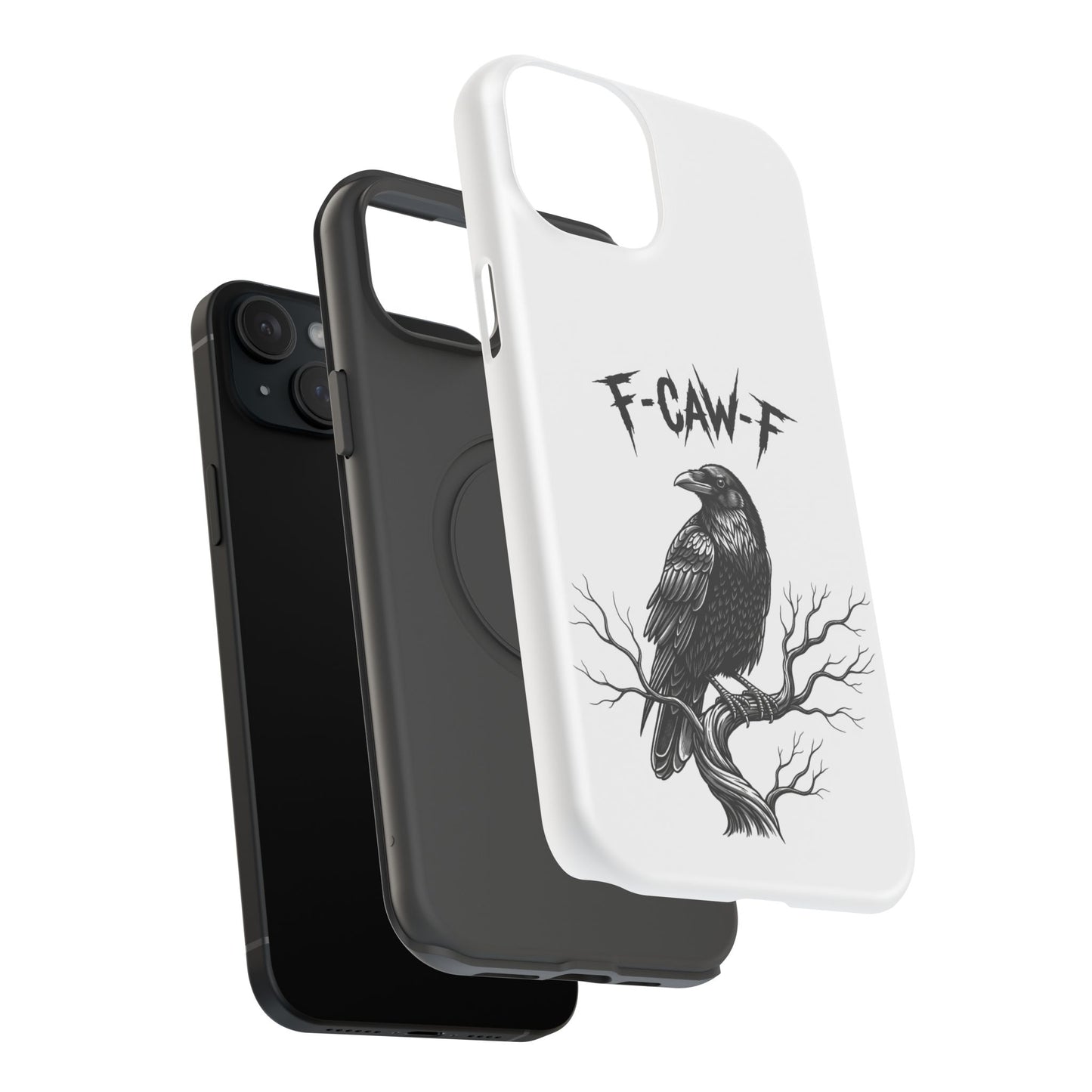 F-Caw-F Raven Phone Case, Autum Vibe Accessory, Perfect for Bird Lovers, Unique Gift for Him/Her, Impact-Resistant Phone Cover