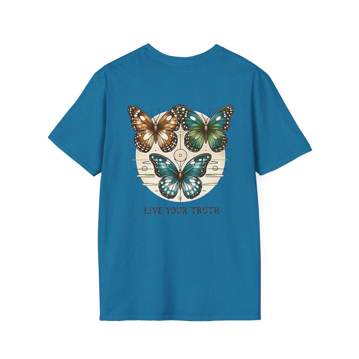 Butterfly Graphic T-Shirt, Live Your Truth Tee, Inspirational Gift, Nature Lover Apparel, Women's/Men's T-Shirt