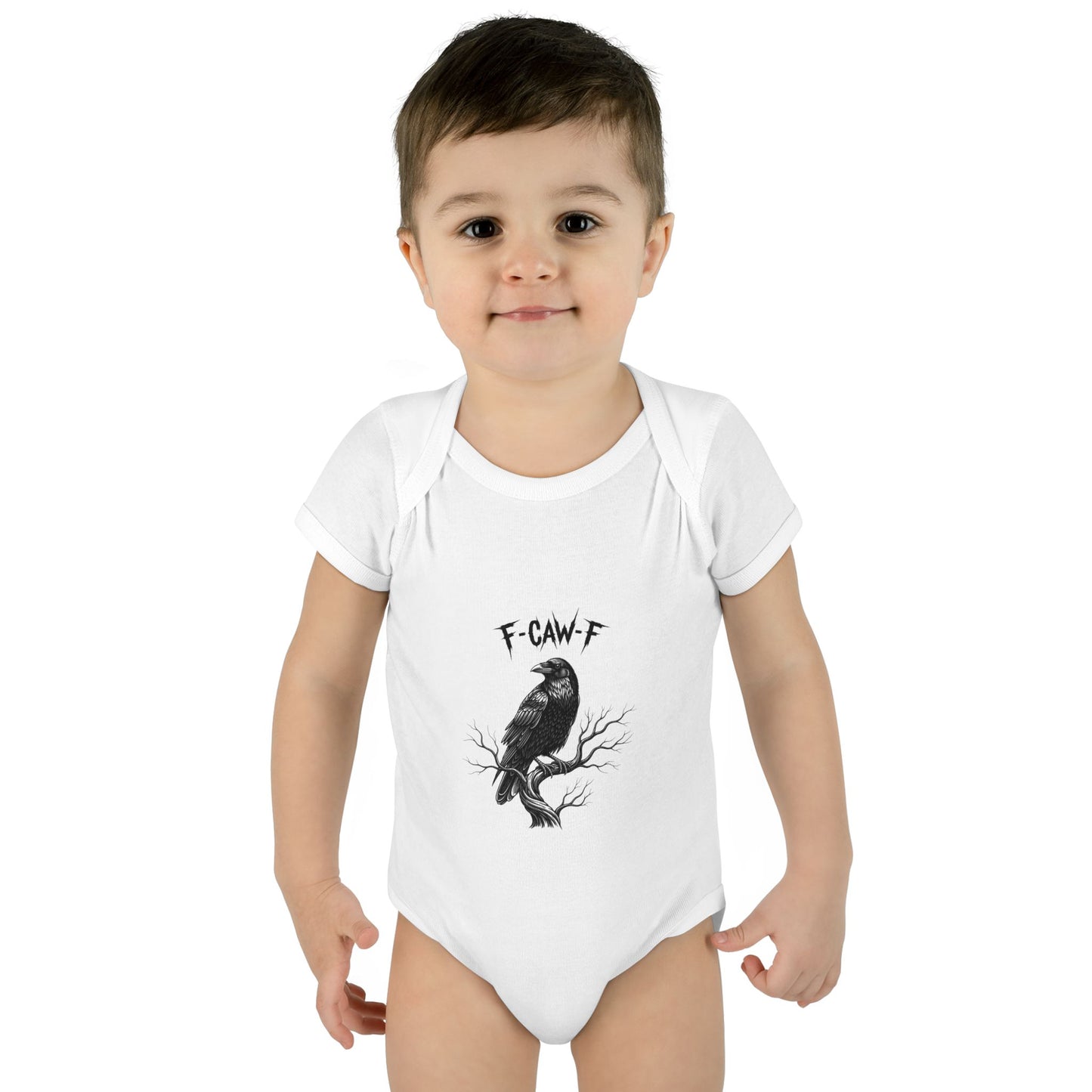 Raven Graphic Baby Bodysuit - Cute Baby Outfit, Funny Baby Gift, Birthday, Halloween, Baby Shower
