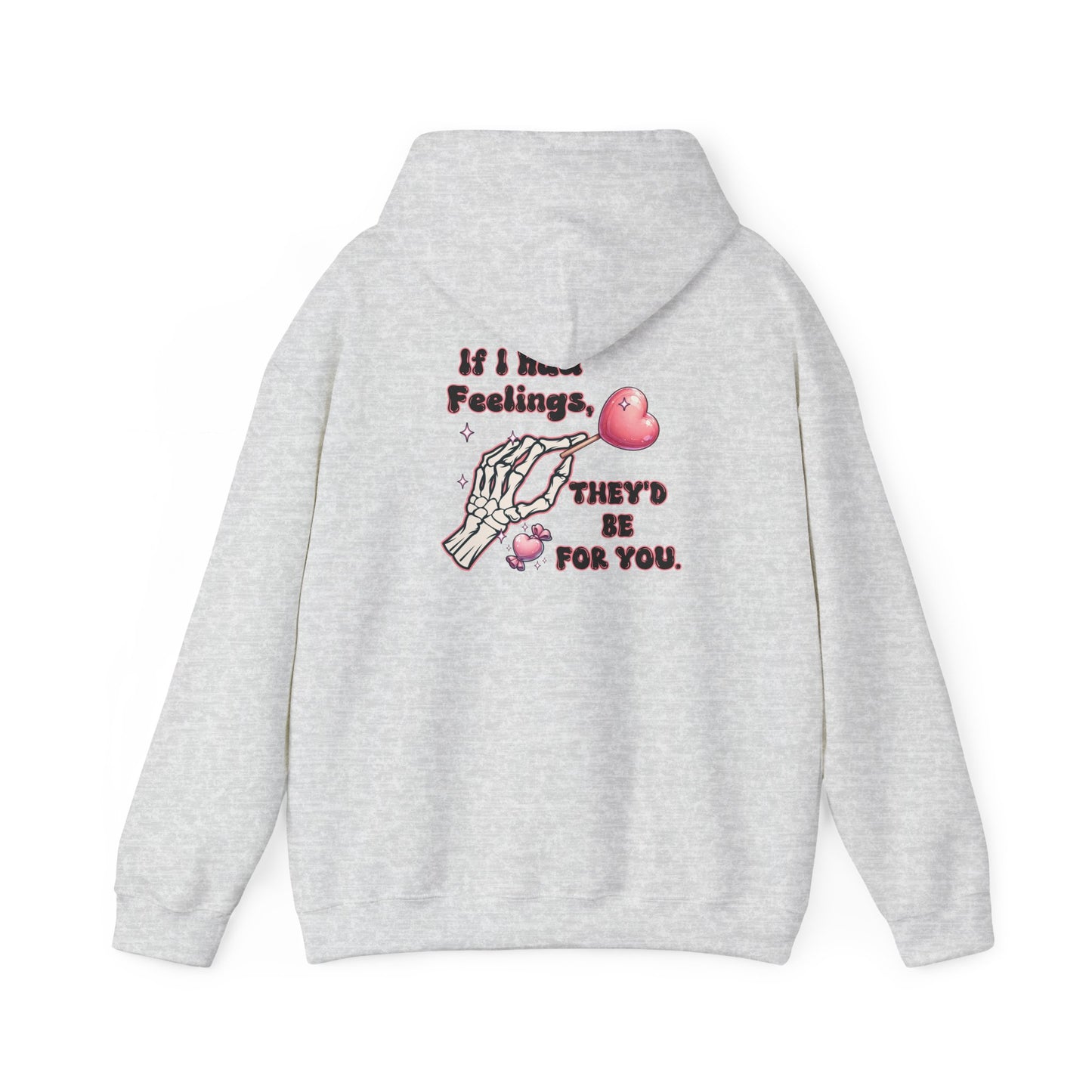 Skeleton Heart Hoodie - if i had feelings they'd be for you