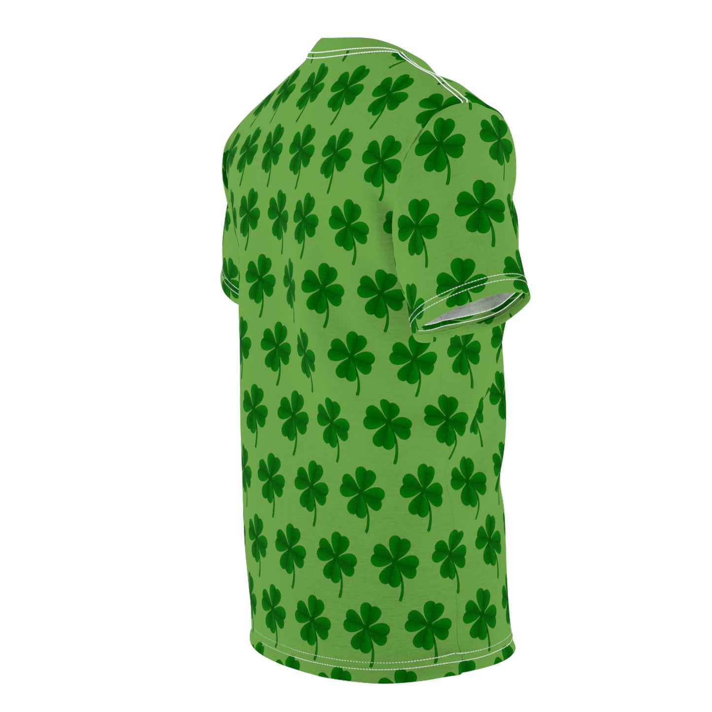 Green on Green Clover Unisex Cut & Sew Tee (AOP)