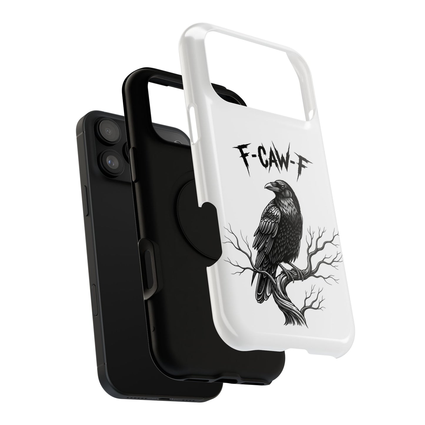 F-Caw-F Raven Phone Case, Autum Vibe Accessory, Perfect for Bird Lovers, Unique Gift for Him/Her, Impact-Resistant Phone Cover